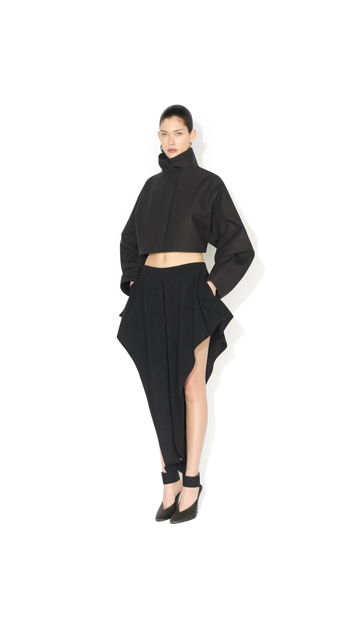Alaïa Silk Cotton Cropped Jacket