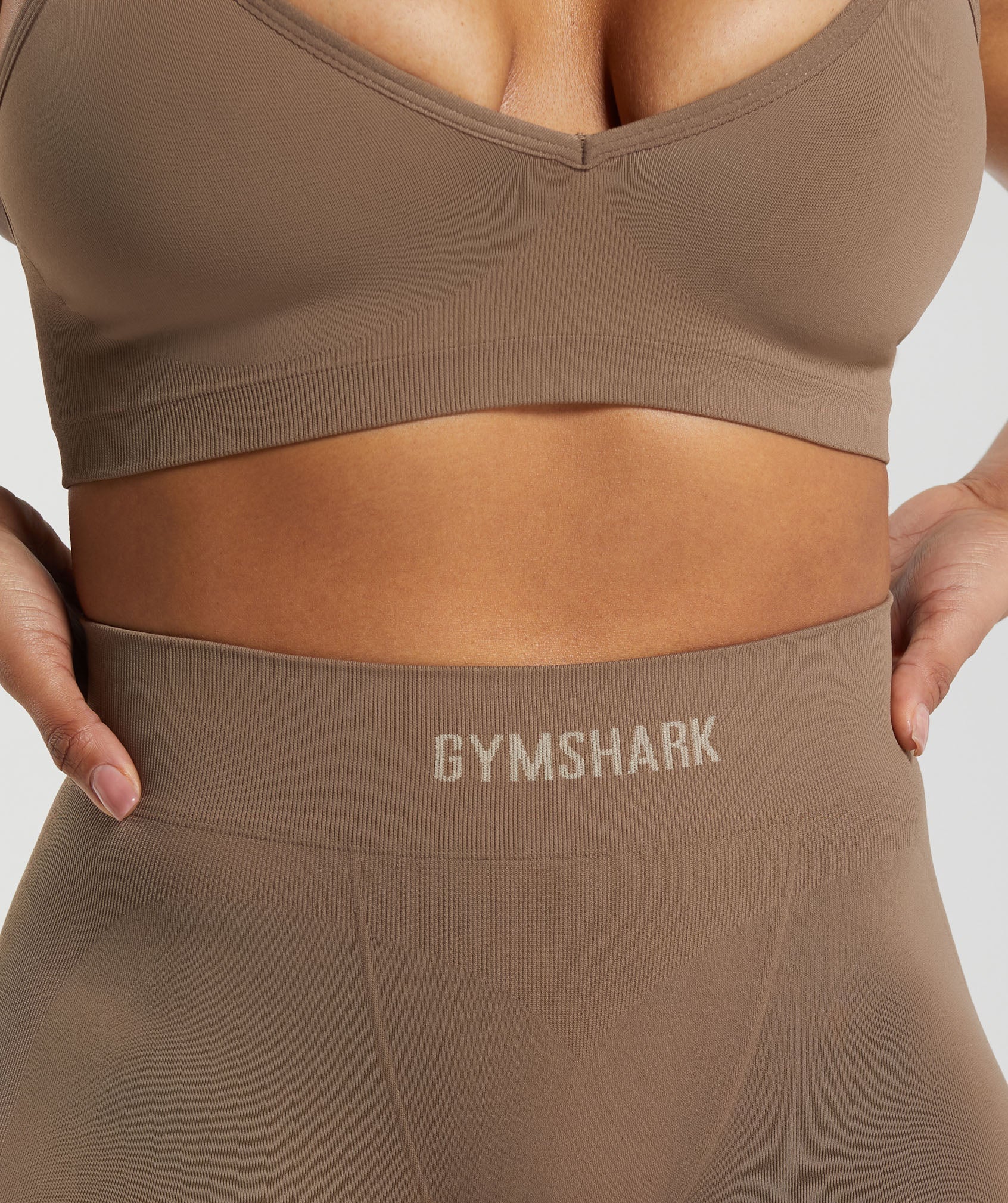 Women's Gymshark Seamless Boxers Soul Brown