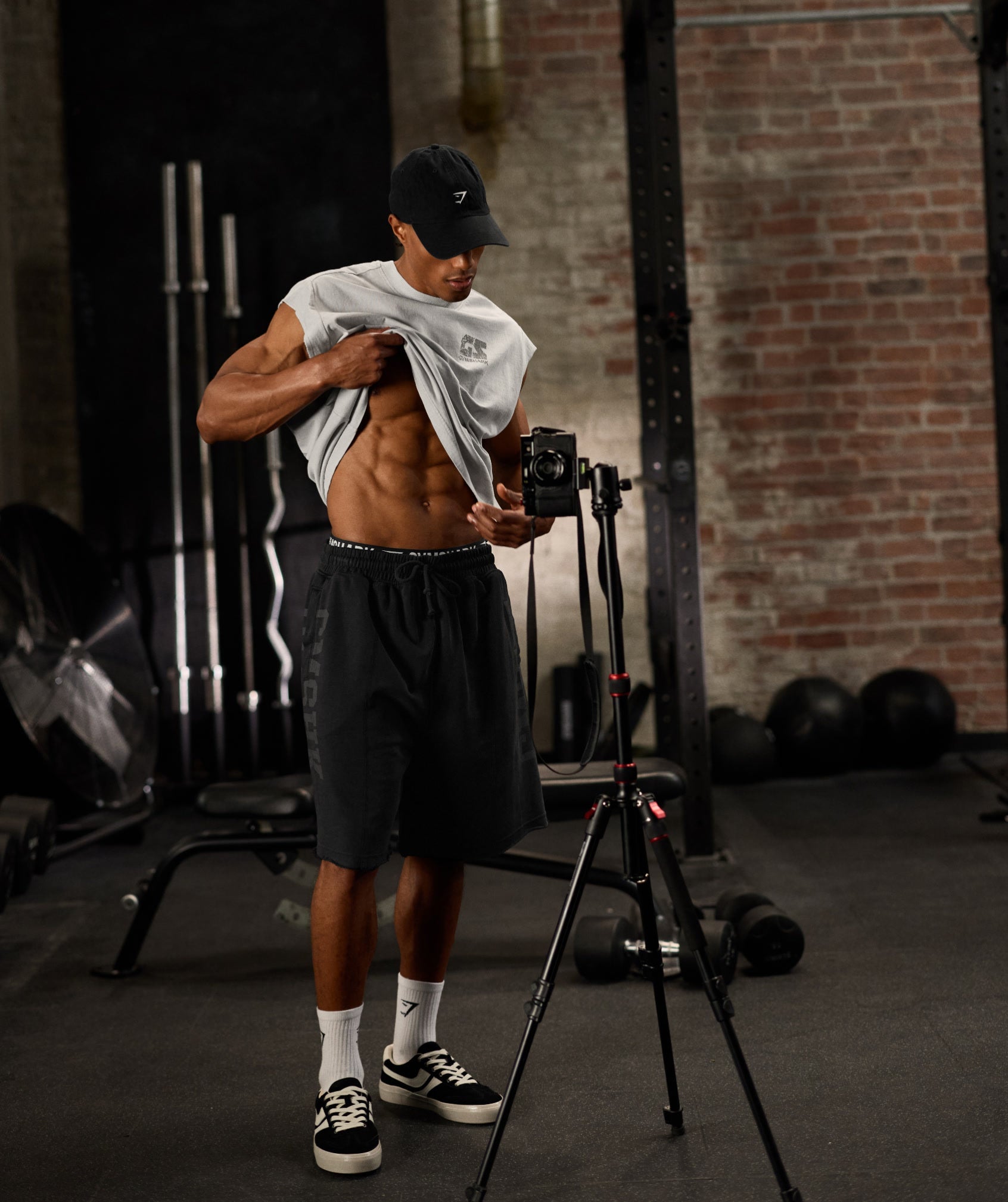 Gymshark Accent Graphic Sweat Shorts Black