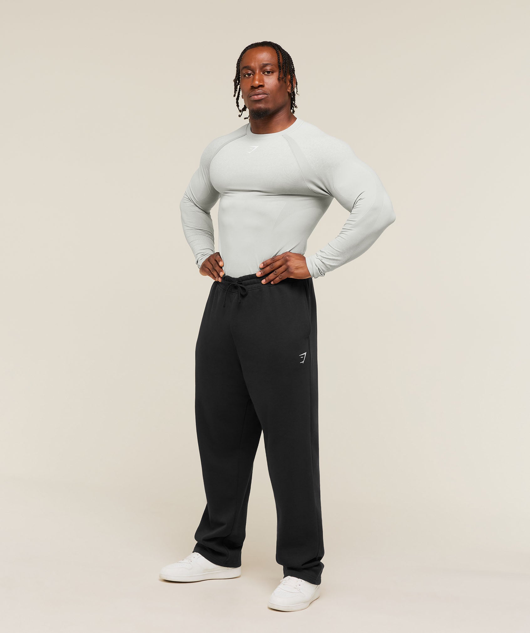 Gymshark Shadow Seamless Long Sleeve T-Shirt Light Grey
