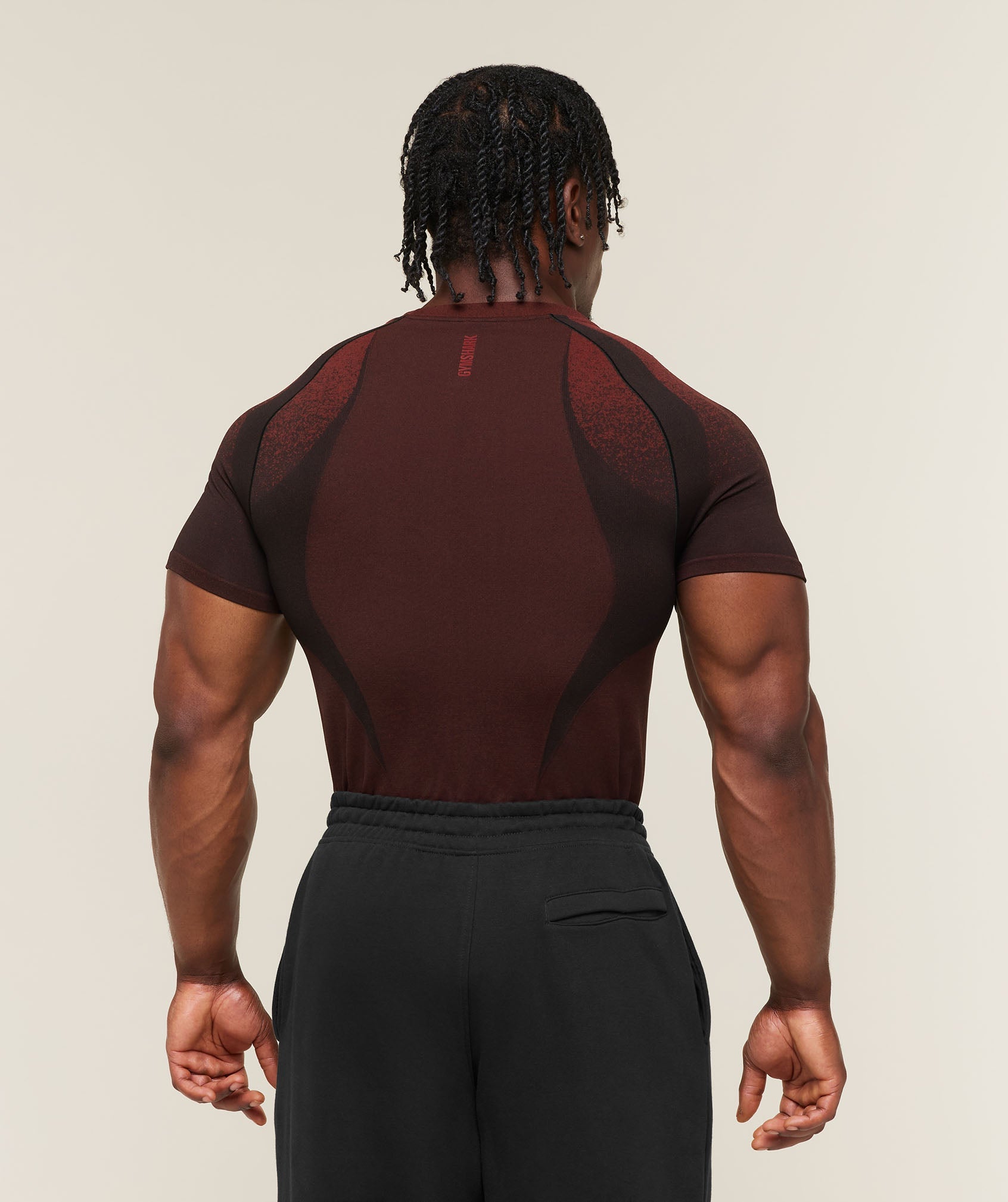 Gymshark Shadow Seamless T Shirt Sets Red