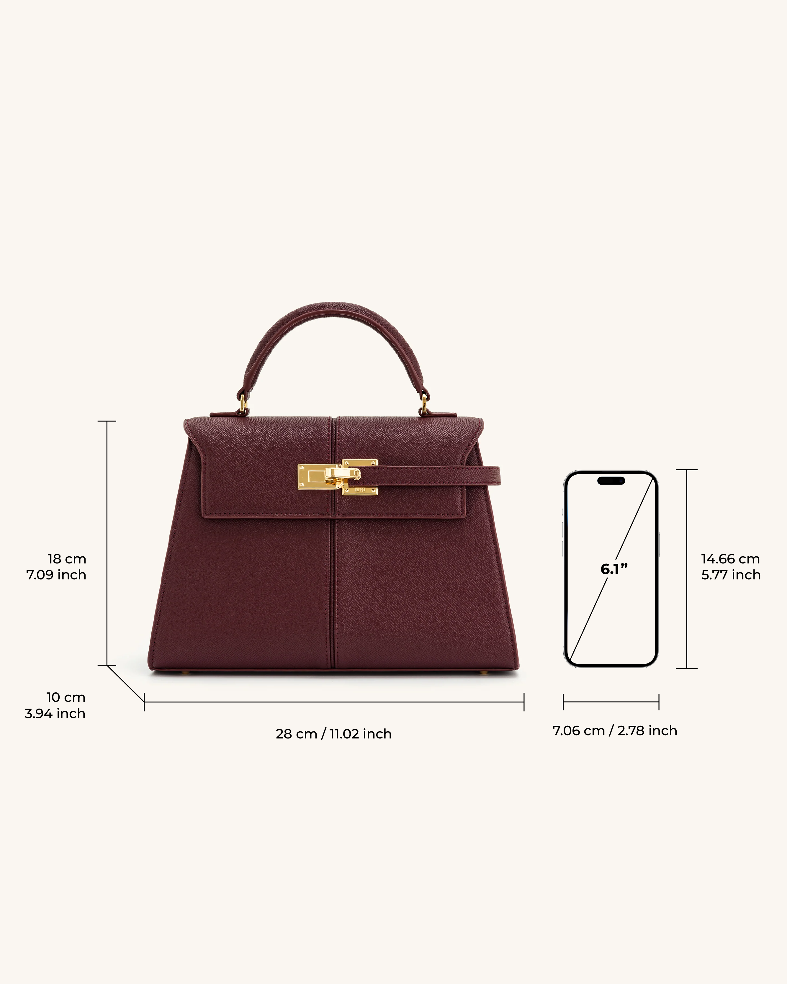 Jw Pei Elise Large Top Handle Bag Claret
