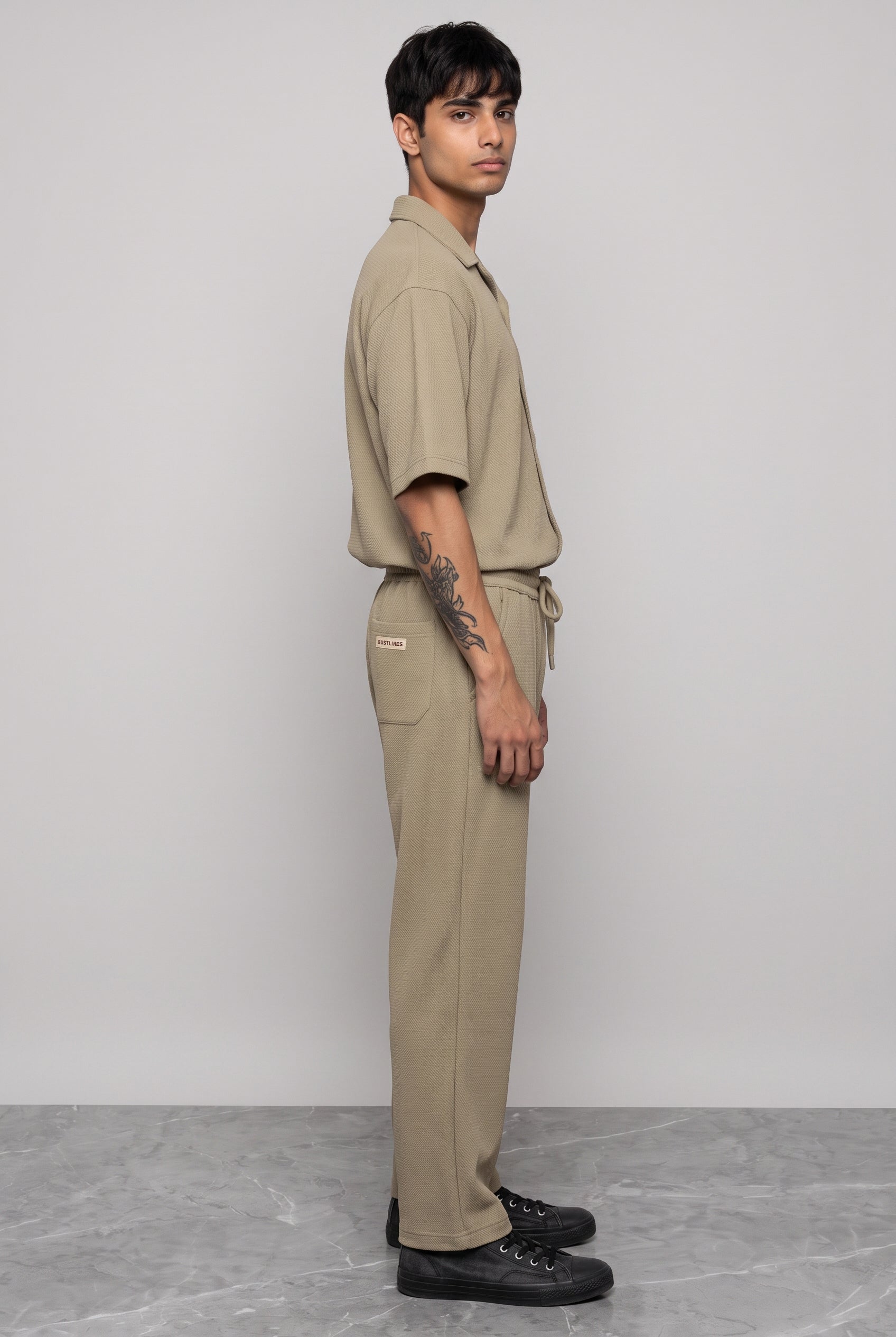 BEIGE CO-ORD SET MEN'S PANT