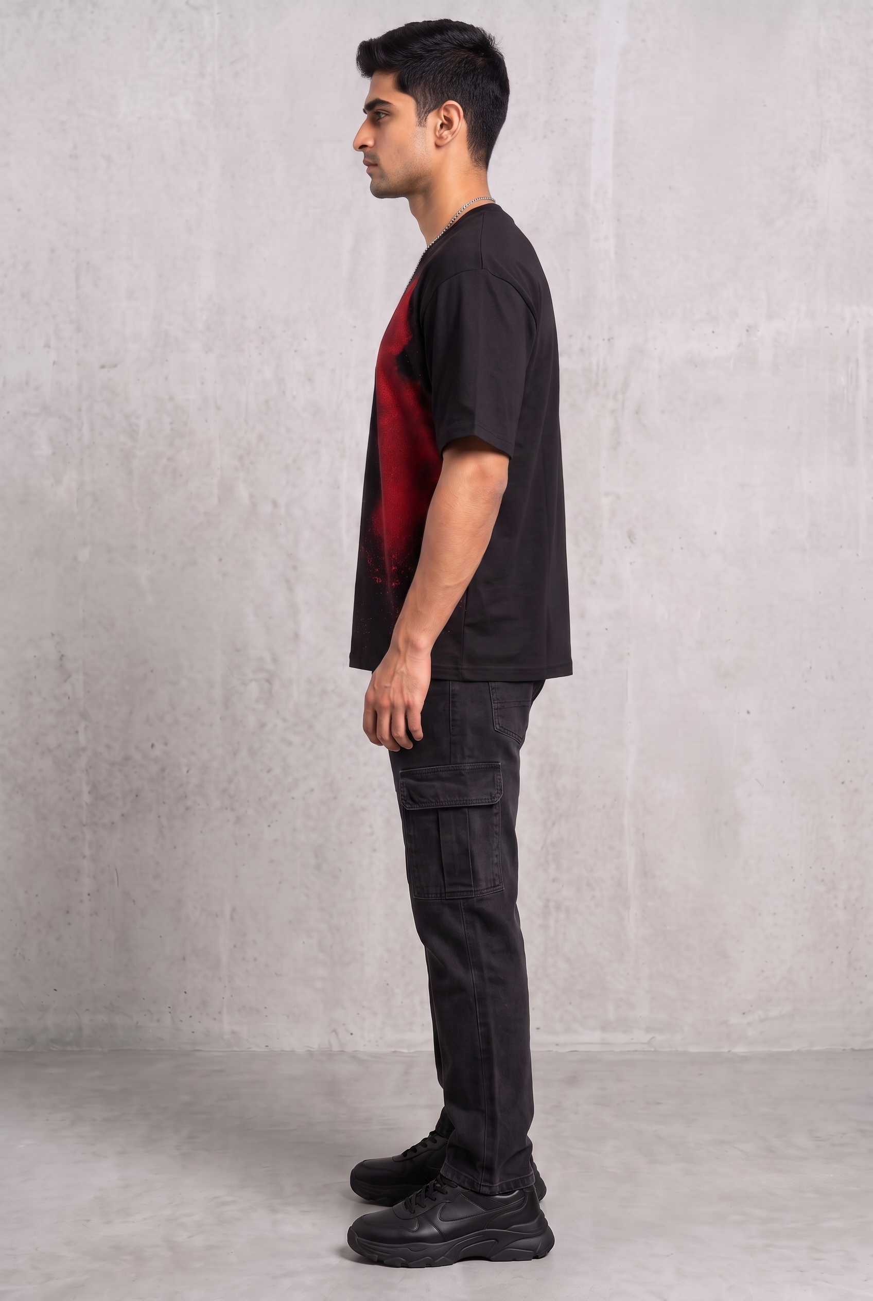 DARK SECRET BLACK MEN’S OVERSIZED T-SHIRT