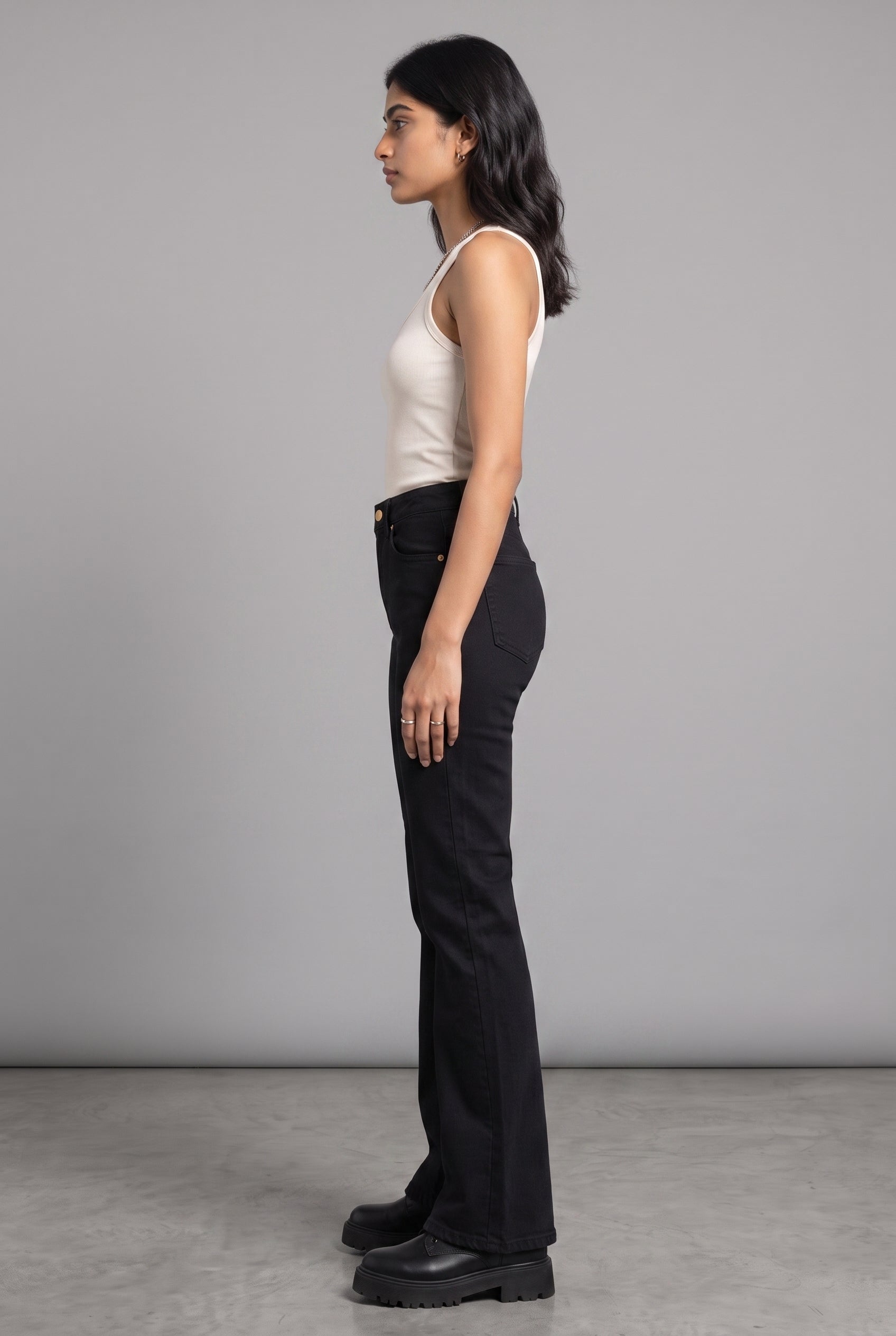 BOOTLEG DENIM BLACK WOMEN'S JEANS