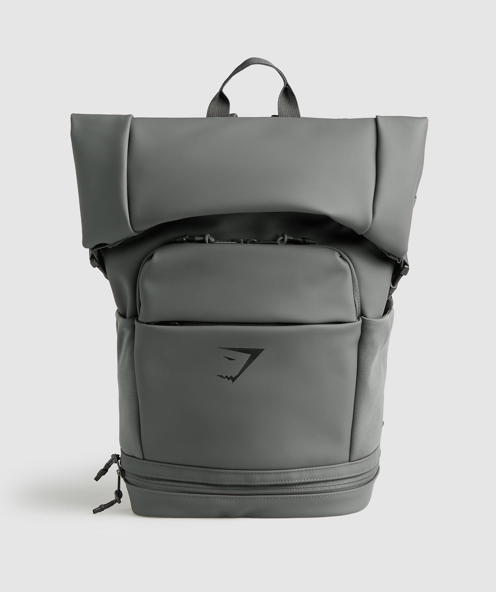 Women's Gymshark Sleek Backpack Roll Top Graphite Grey