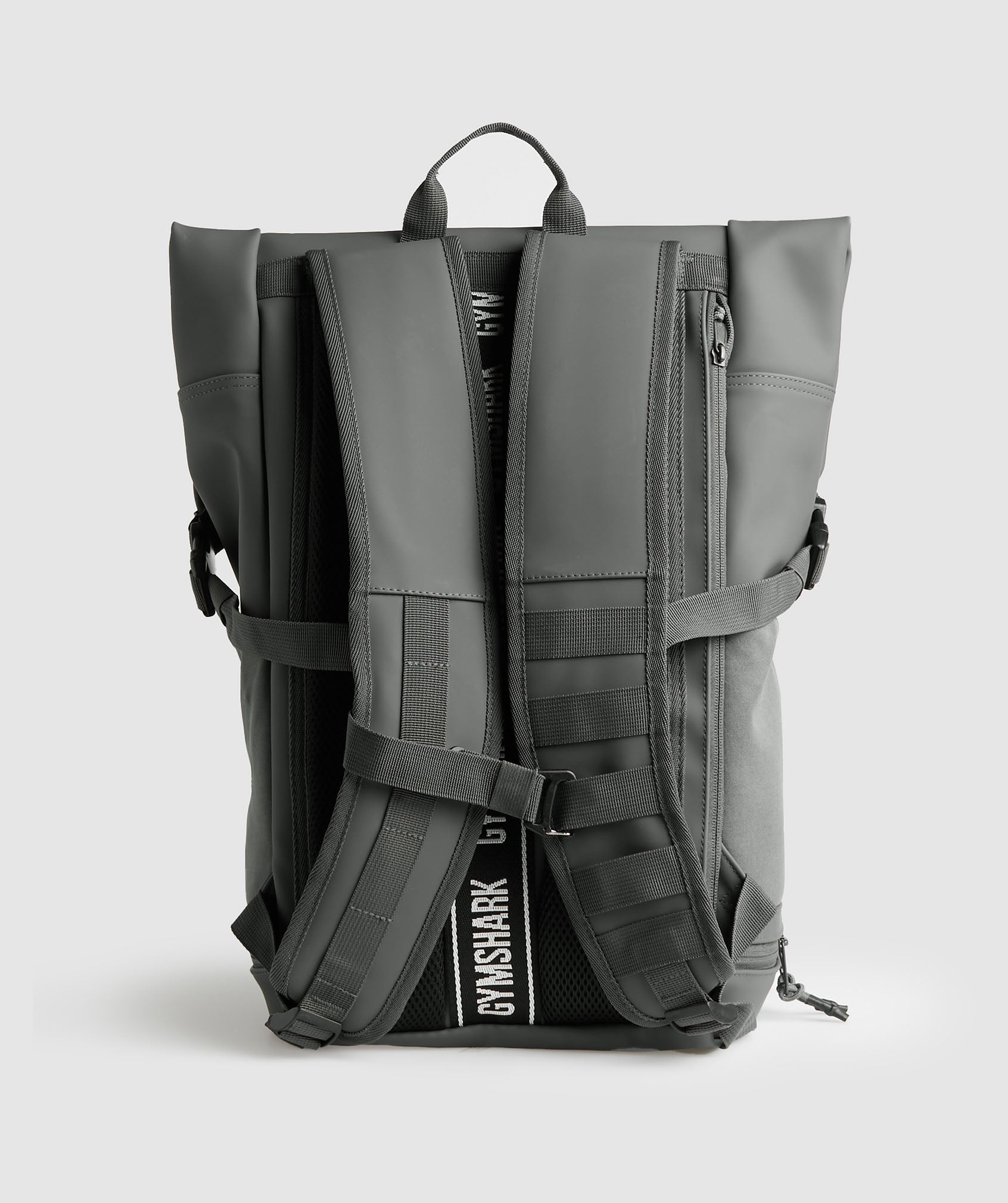 Women's Gymshark Sleek Backpack Roll Top Graphite Grey