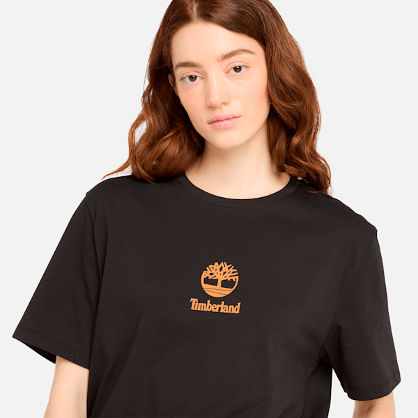 Timberland Small Logo Print Short Sleeve T-Shirt Black