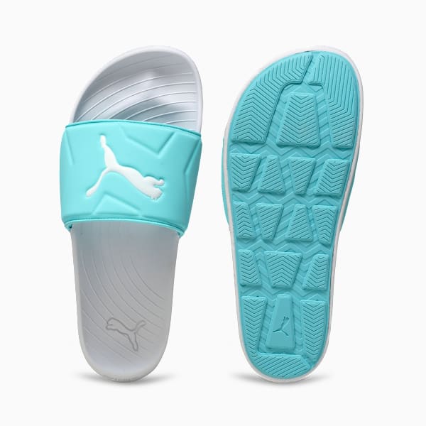 Softridepro Leadpuff Women'S Slides Puma White-Safe Lake-Aqua