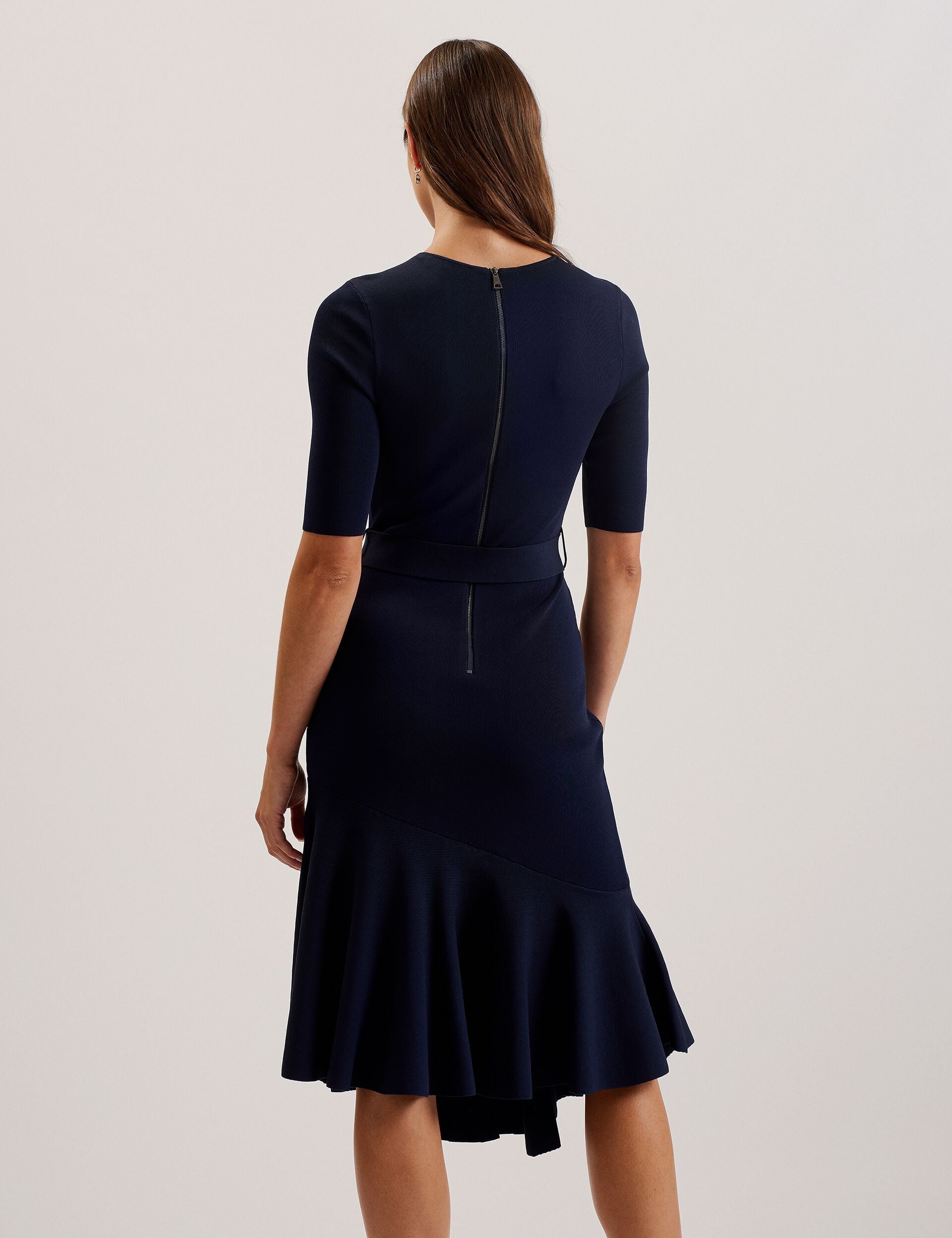 Ted Baker Samalee Flippy Hem Knitted Midi Dress Women's