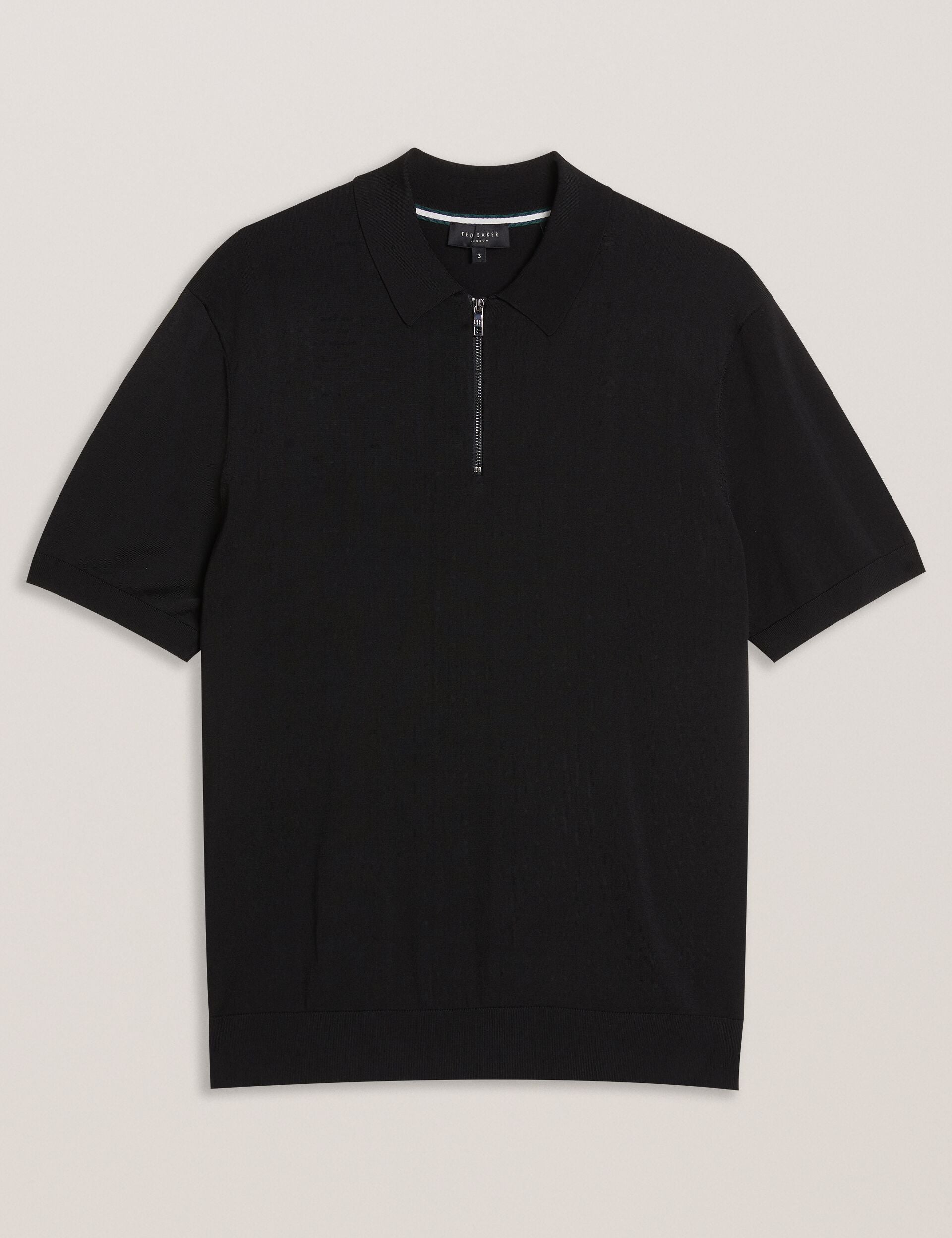 Ted Baker Daldin Zip Collar Stretch Knit Polo Shirt
