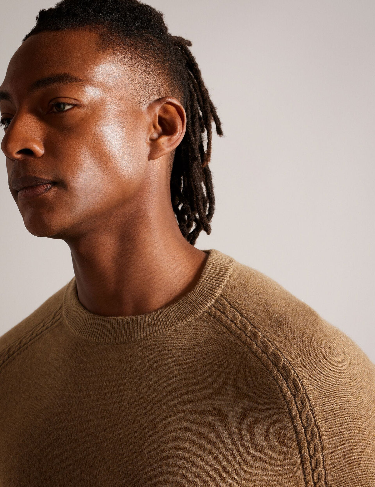 Ted Baker Glant Cashmere Cable Detail Crew Neck Jumper