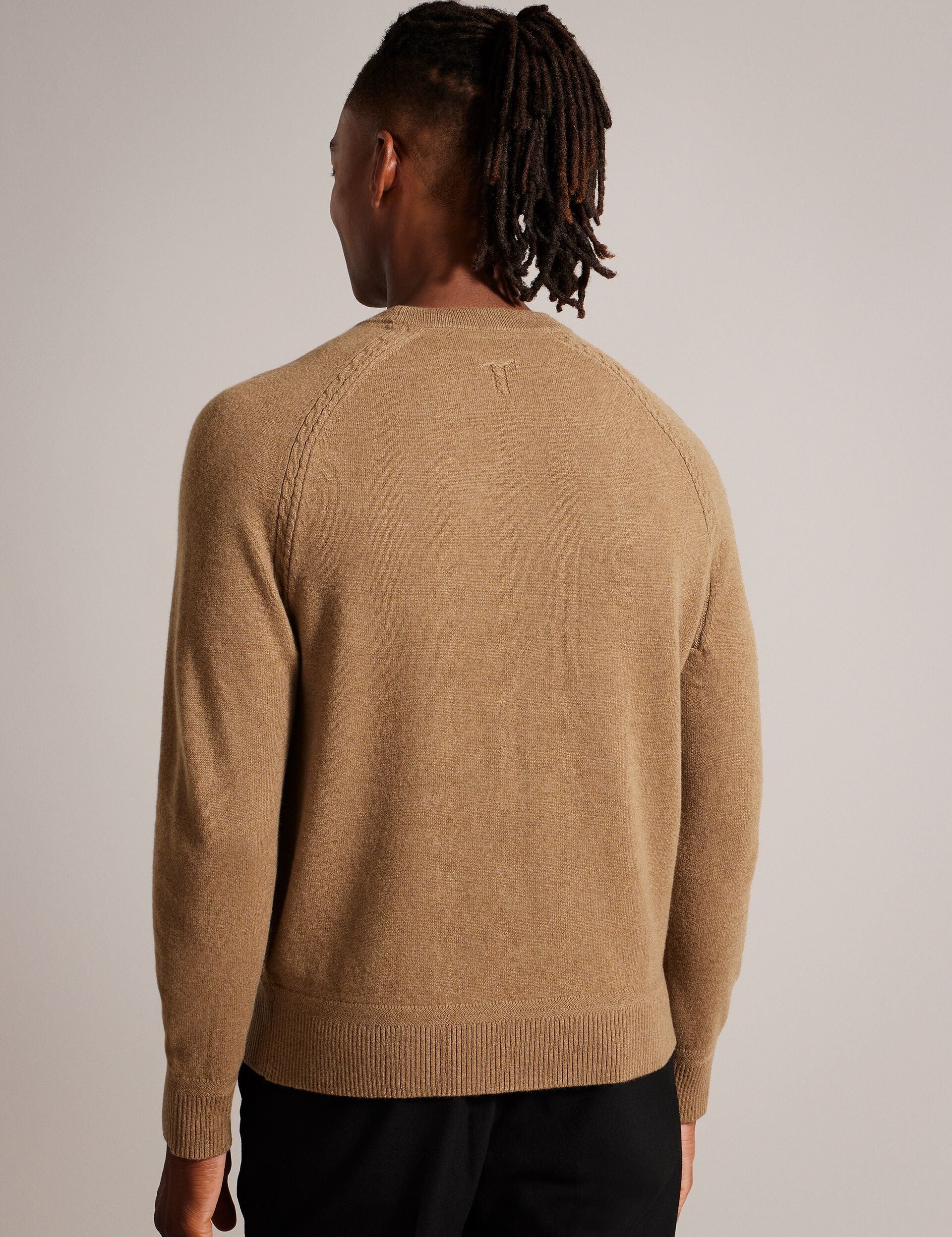 Ted Baker Glant Cashmere Cable Detail Crew Neck Jumper