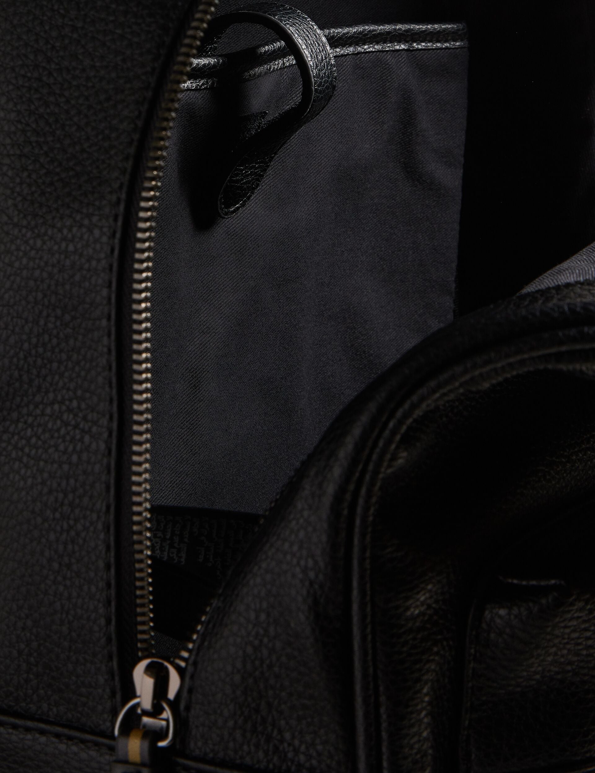 Ted Baker Kaileb Black Faux Leather Backpack With Webbing Straps