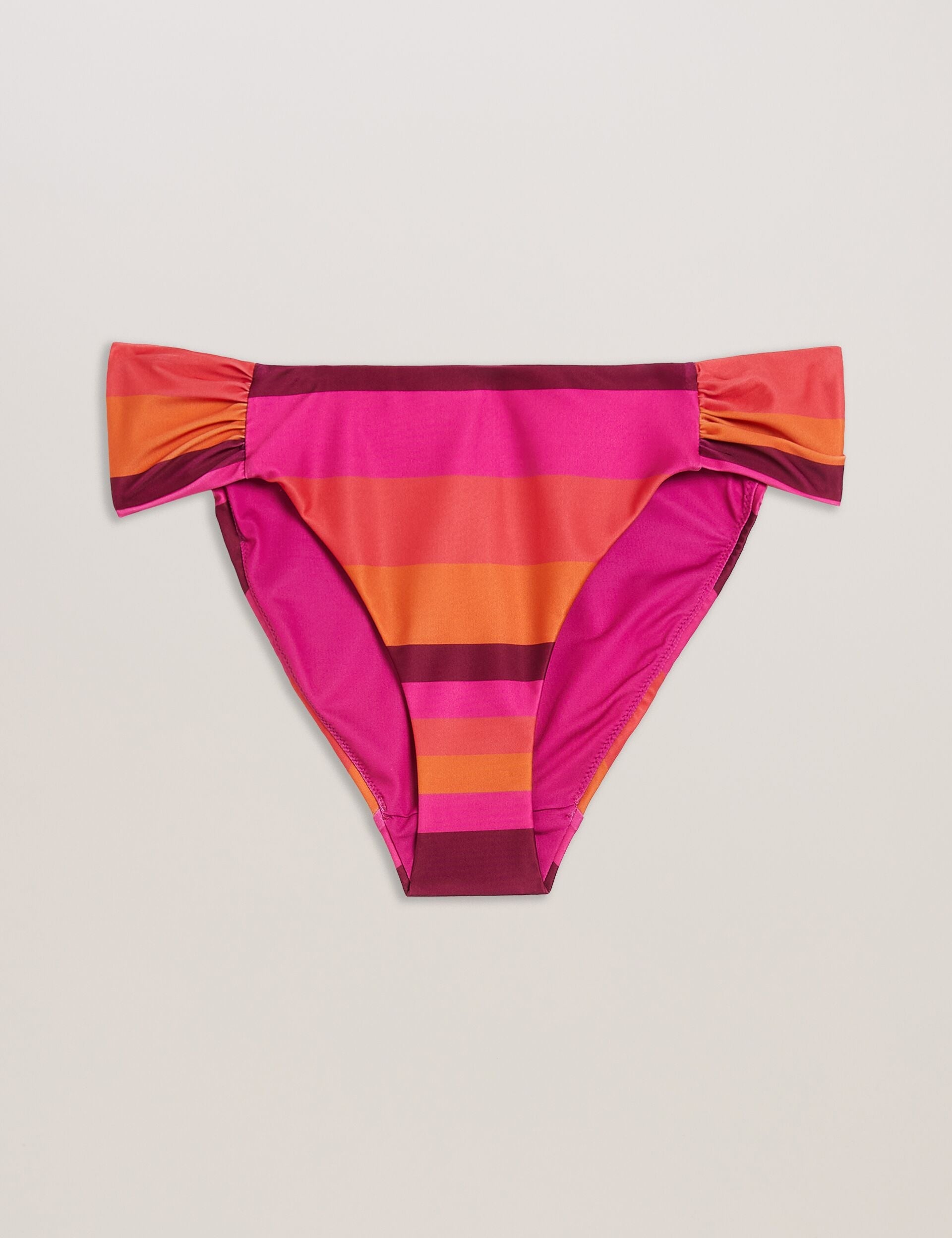 Ted Baker Mallry Striped Bikini Bottoms With Pin Tuck Sides Women's