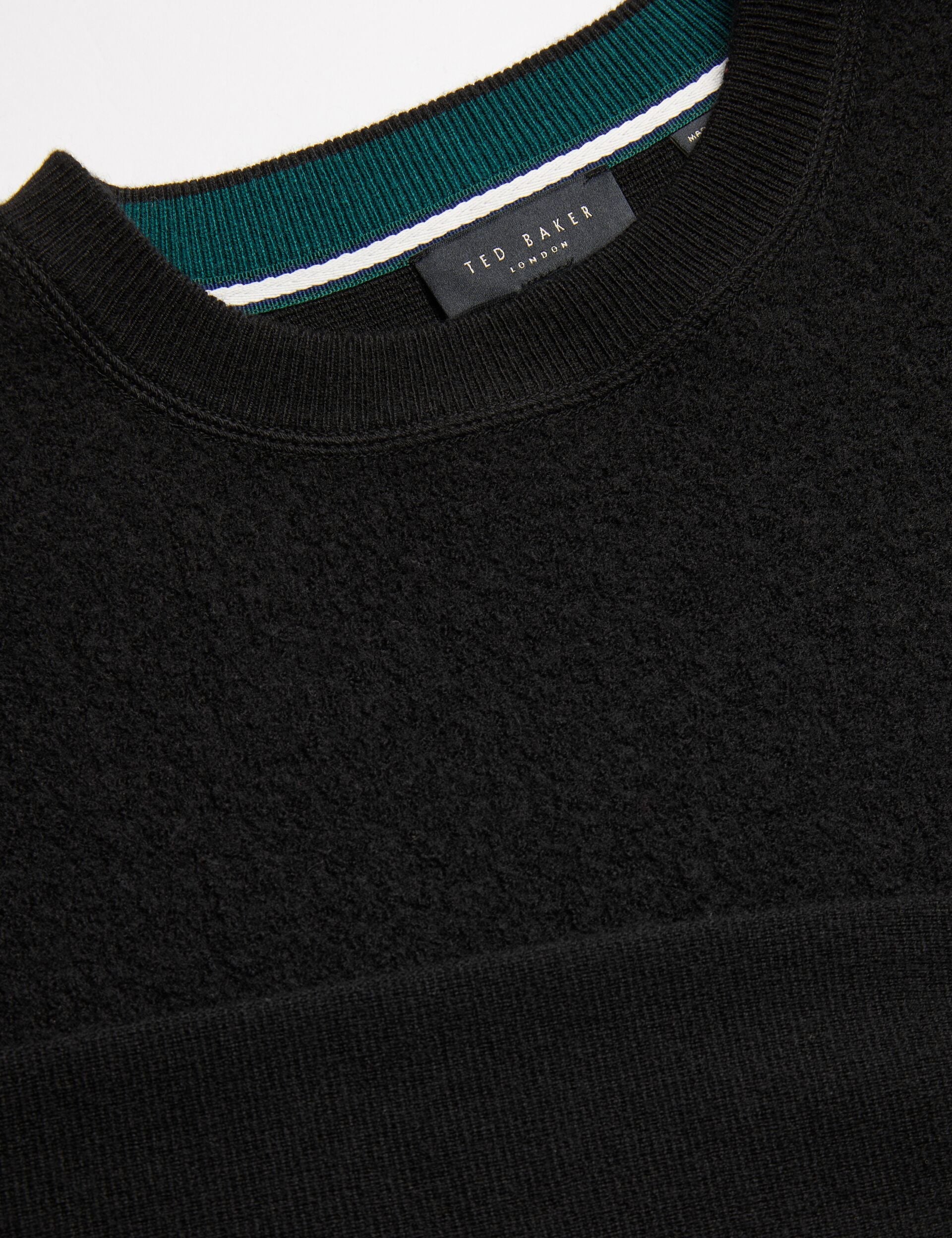 Ted Baker Olmste Boucle Wool Blend Crew Neck Jumper