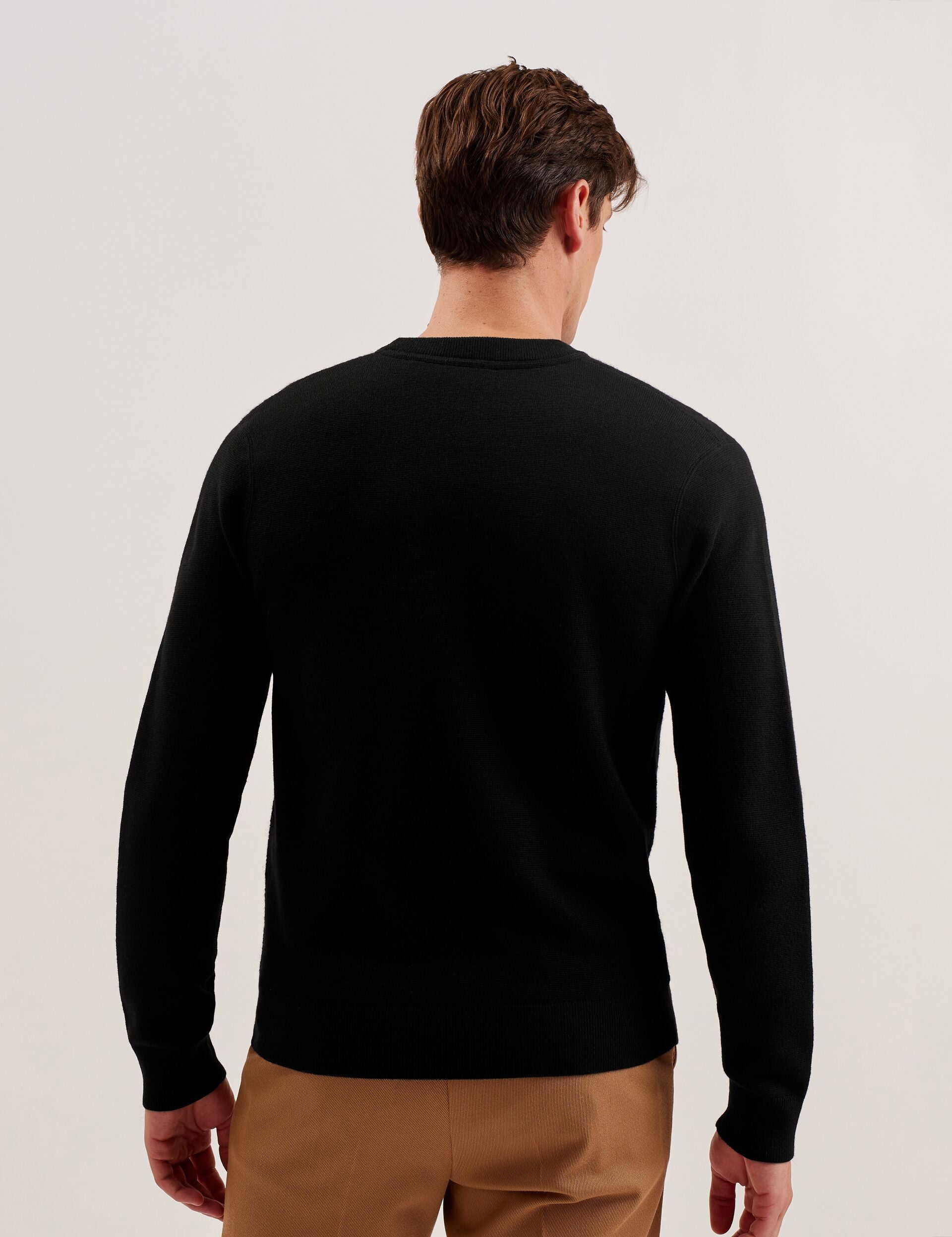 Ted Baker Olmste Boucle Wool Blend Crew Neck Jumper