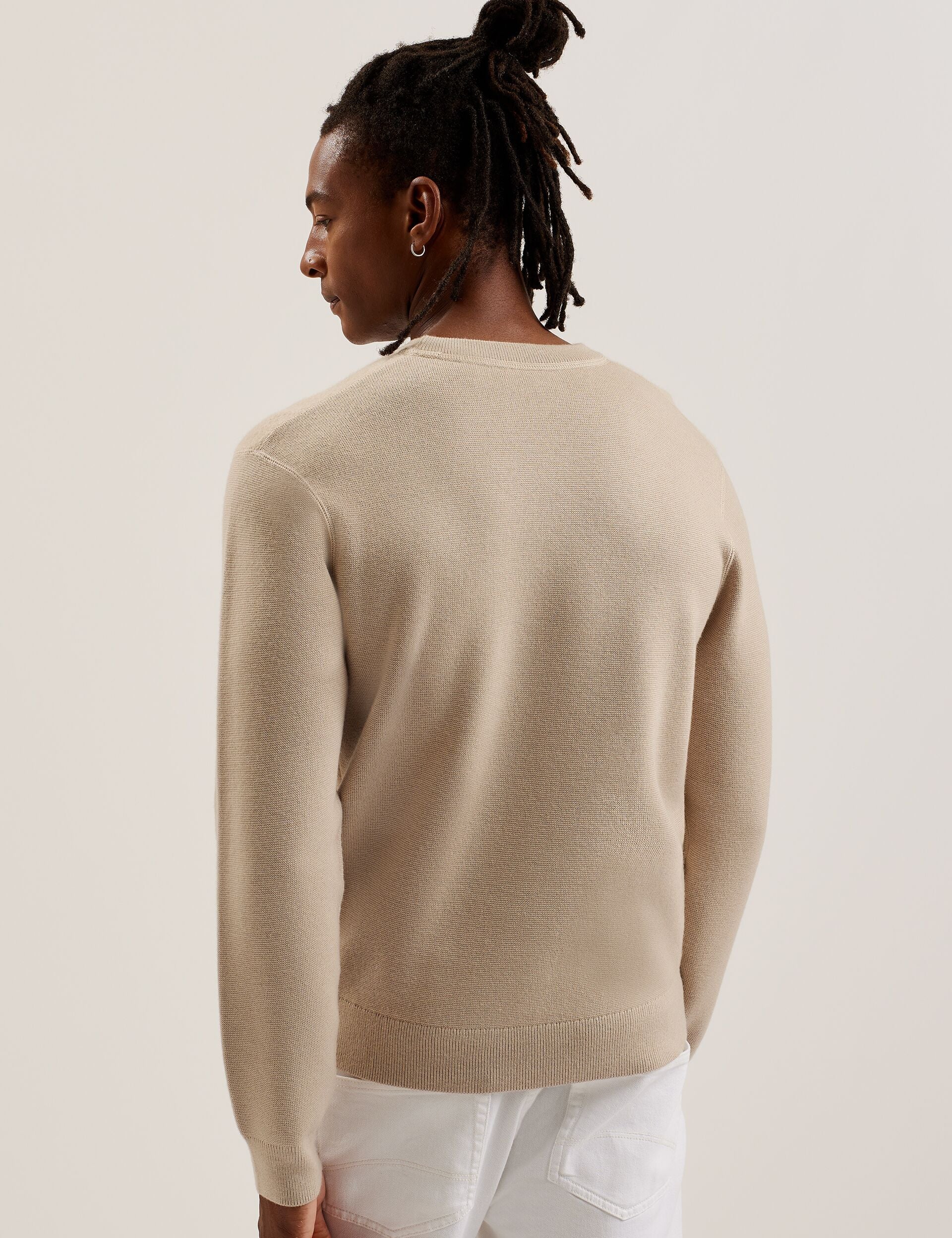 Ted Baker Olmste Boucle Wool Blend Crew Neck Jumper