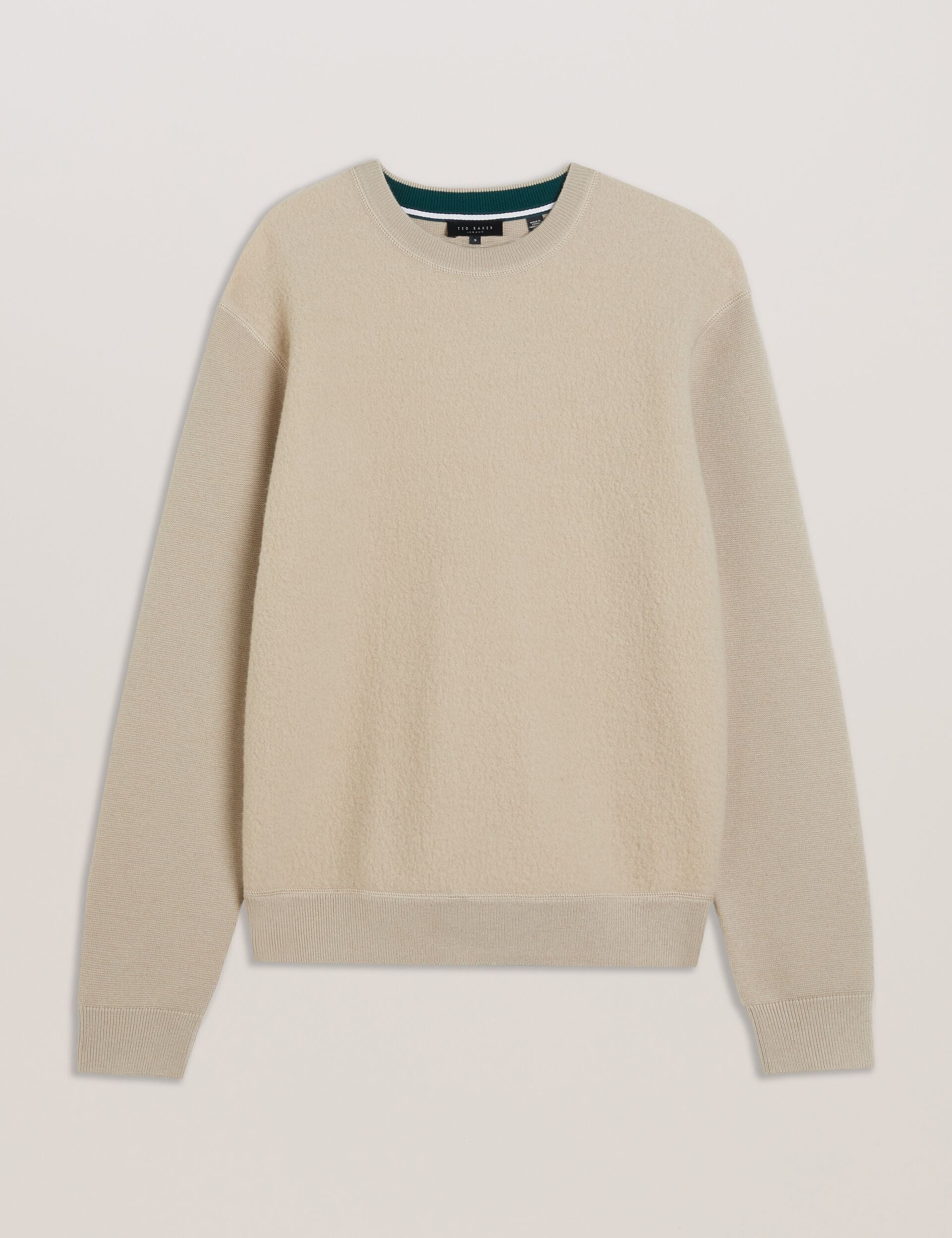 Ted Baker Olmste Boucle Wool Blend Crew Neck Jumper