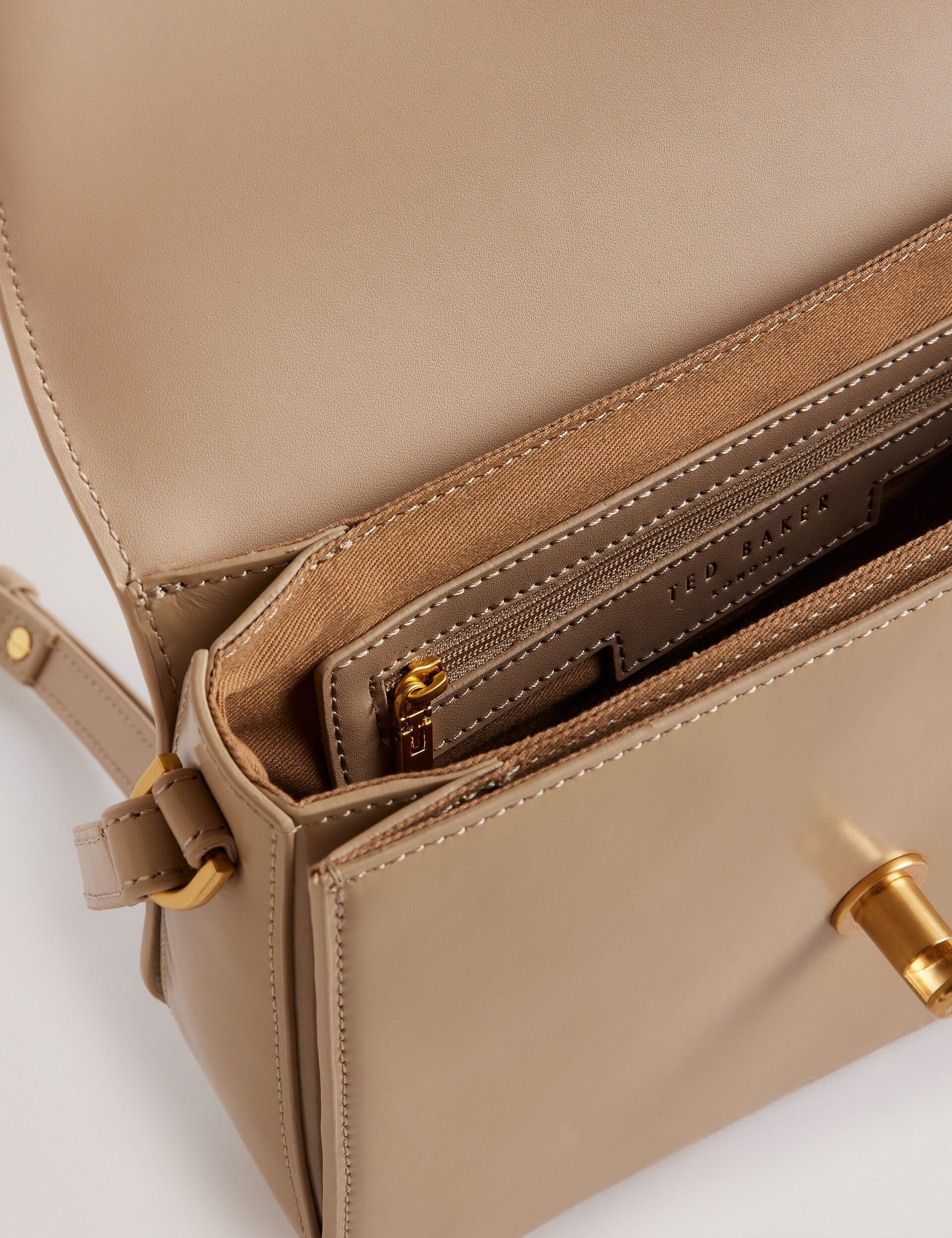 Ted Baker Kkayli Polished Leather Crossbody Satchel Bag Women's