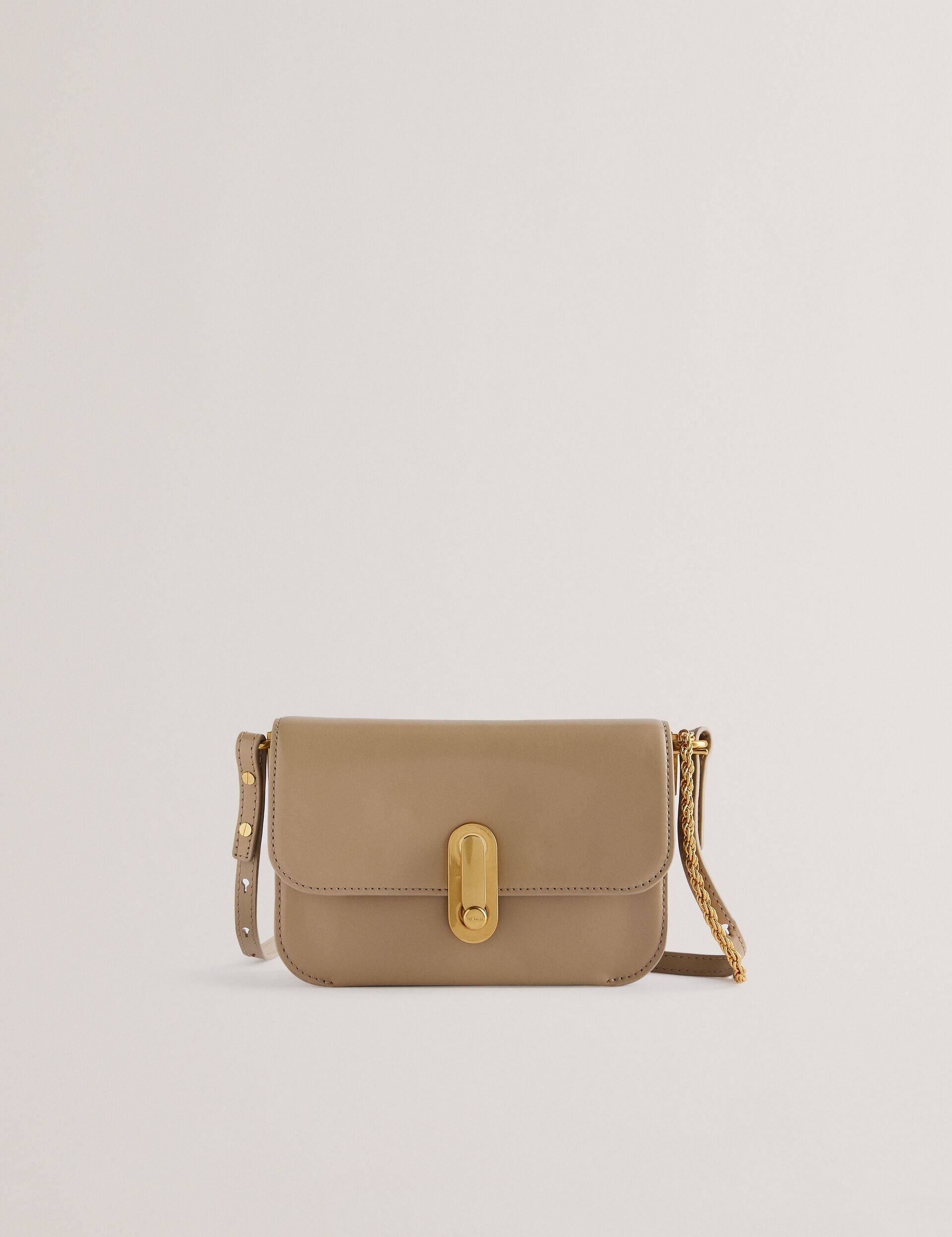 Ted Baker Kkaysa Leather Twist Lock Small Crossbody Bag Women's