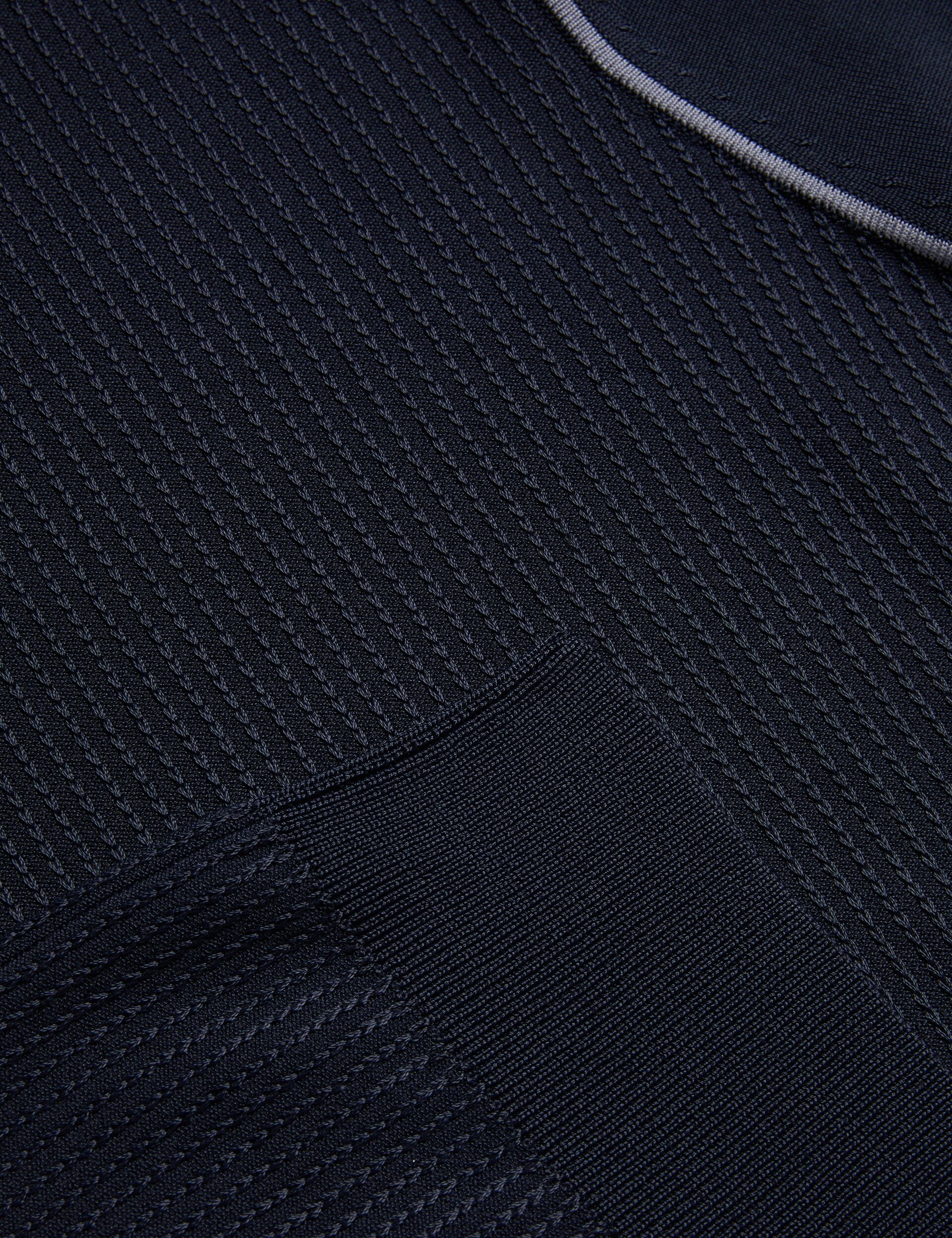 Ted Baker Paxto Textured Zip Polo With Striped Collar