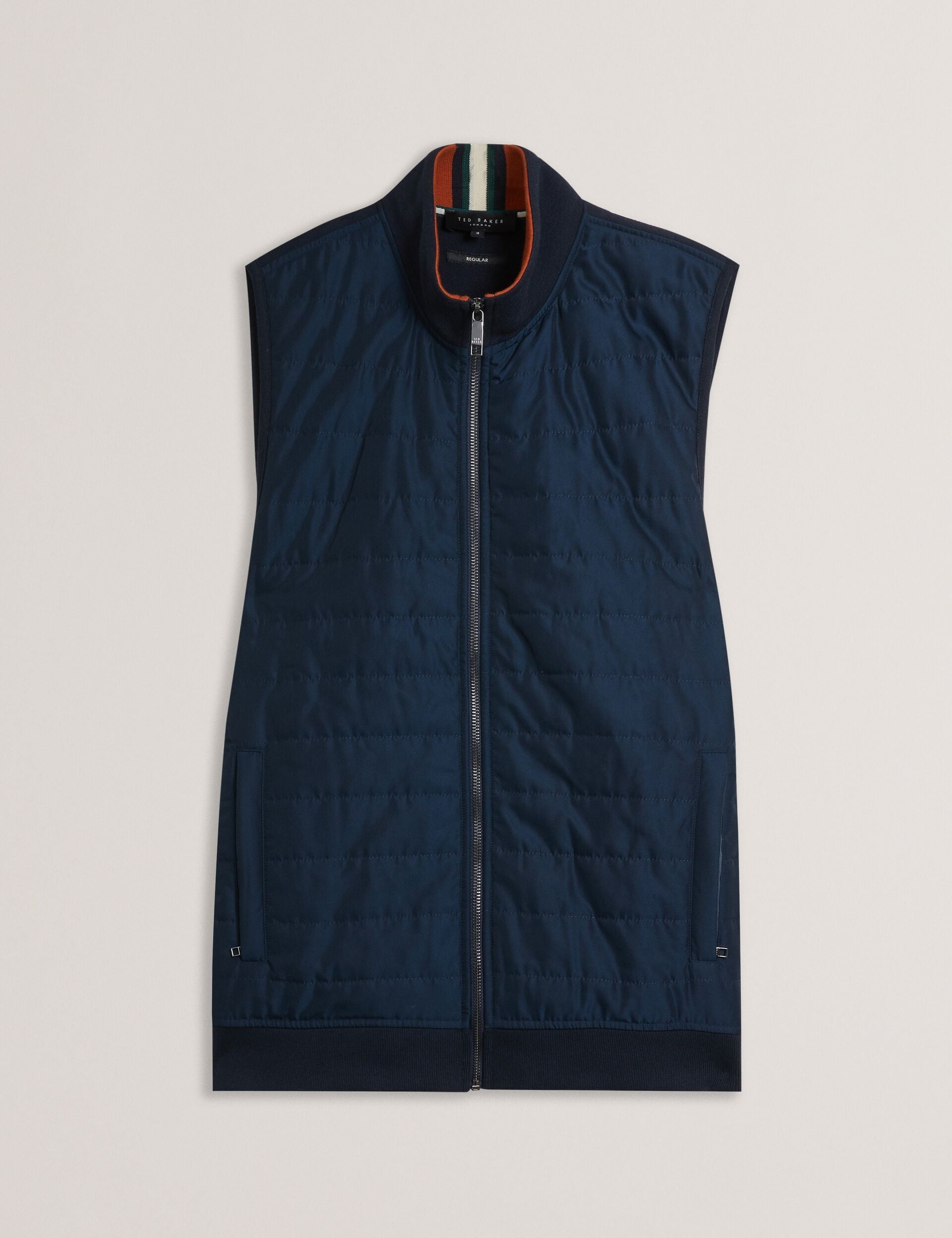 Ted Baker Atho Quilted Funnel Neck Zipup Gilet