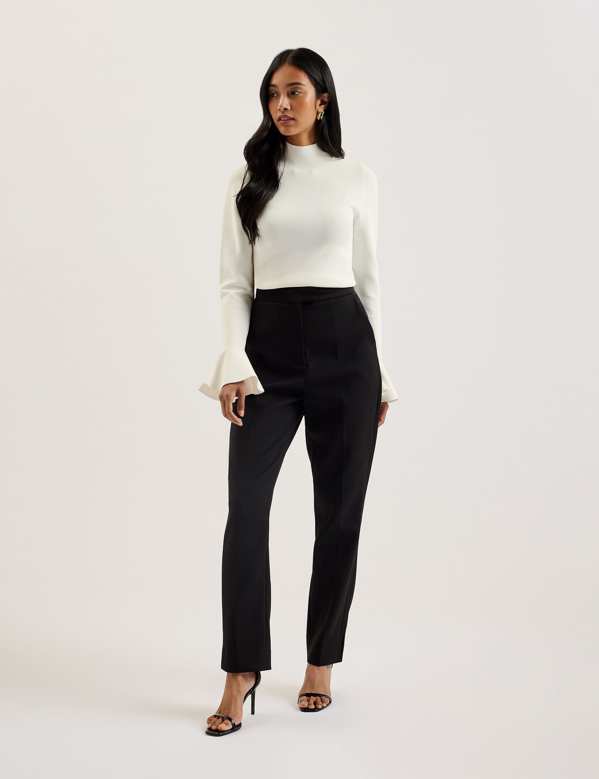 Ted Baker Laynha Flared Sleeve High Neck Knitted Top Women's