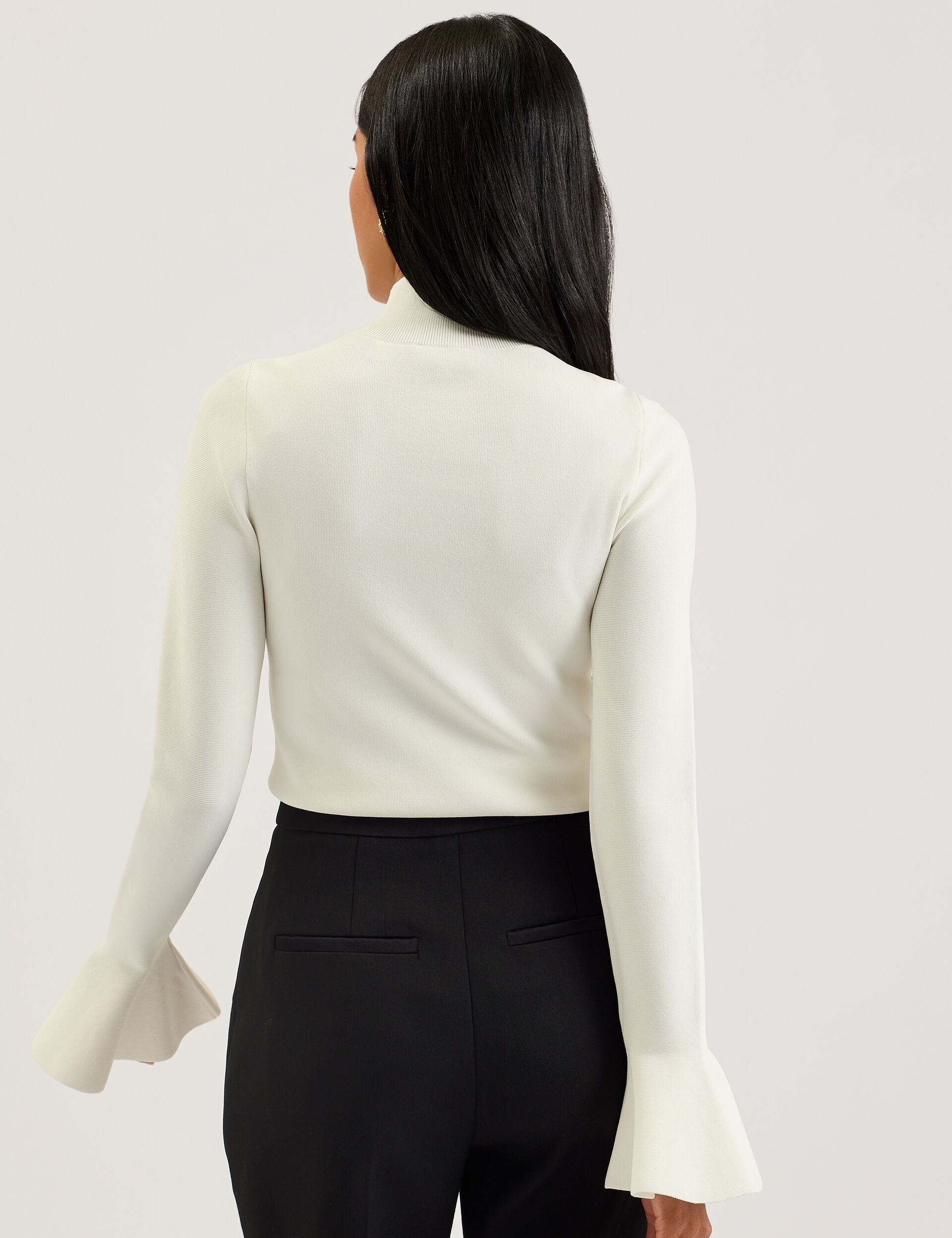 Ted Baker Laynha Flared Sleeve High Neck Knitted Top Women's
