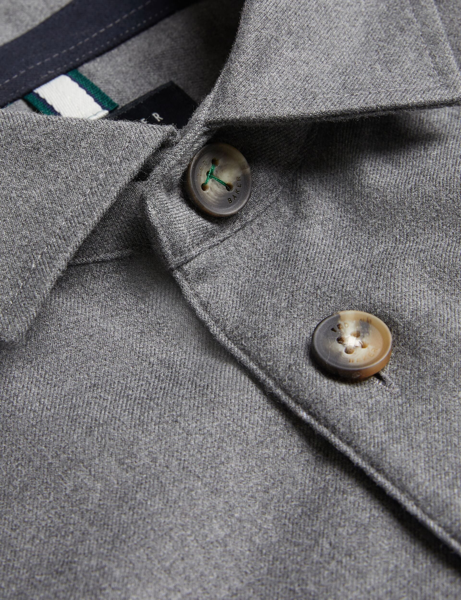 Ted Baker Gaius Wool Blend Shirt With Pocket Detail