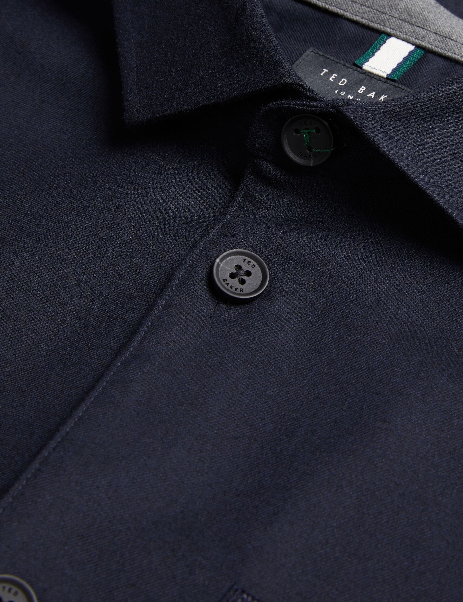 Ted Baker Gaius Wool Blend Shirt With Pocket Detail