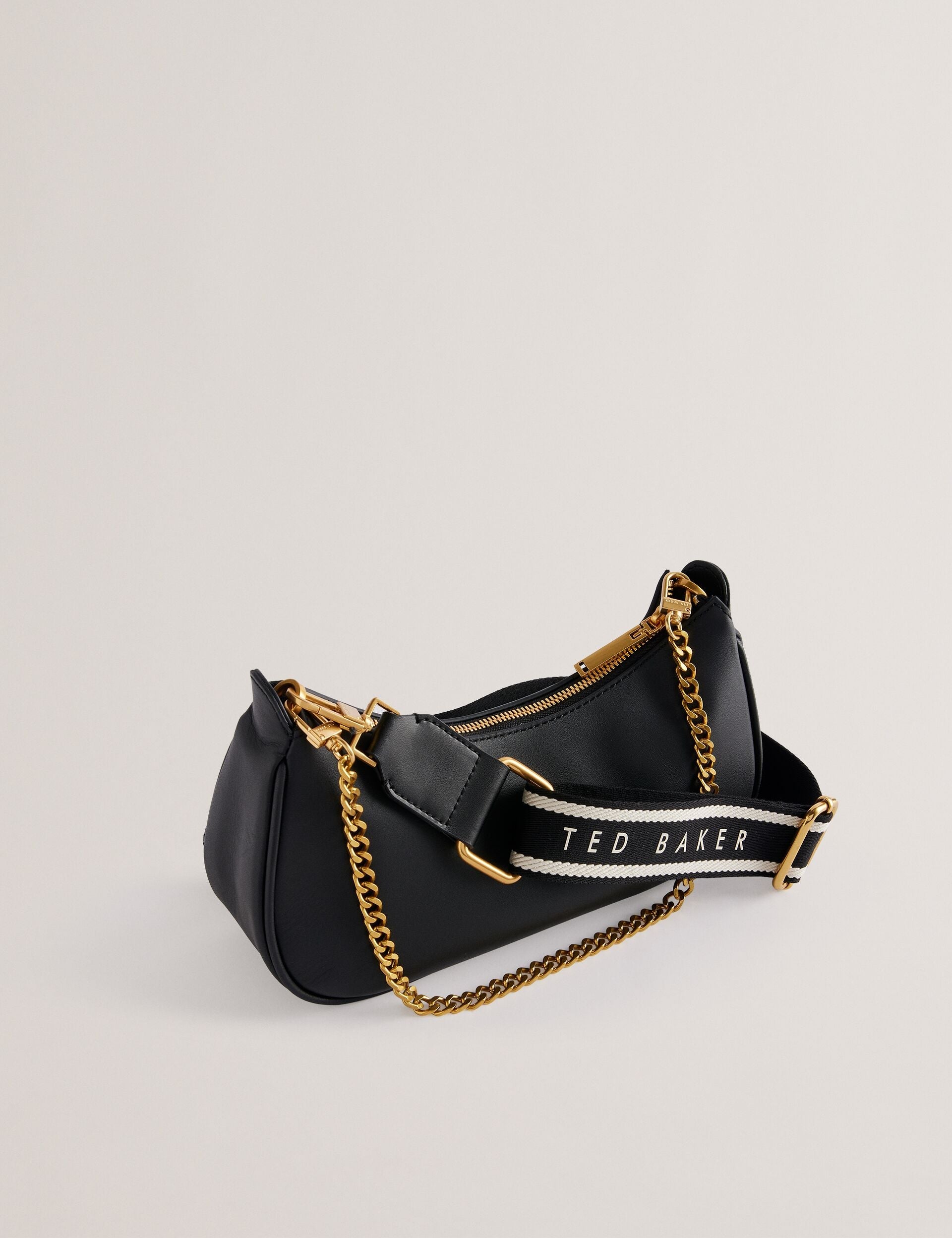 Ted Baker Essiy Leather Baguette Bag With Webbing Strap Women's