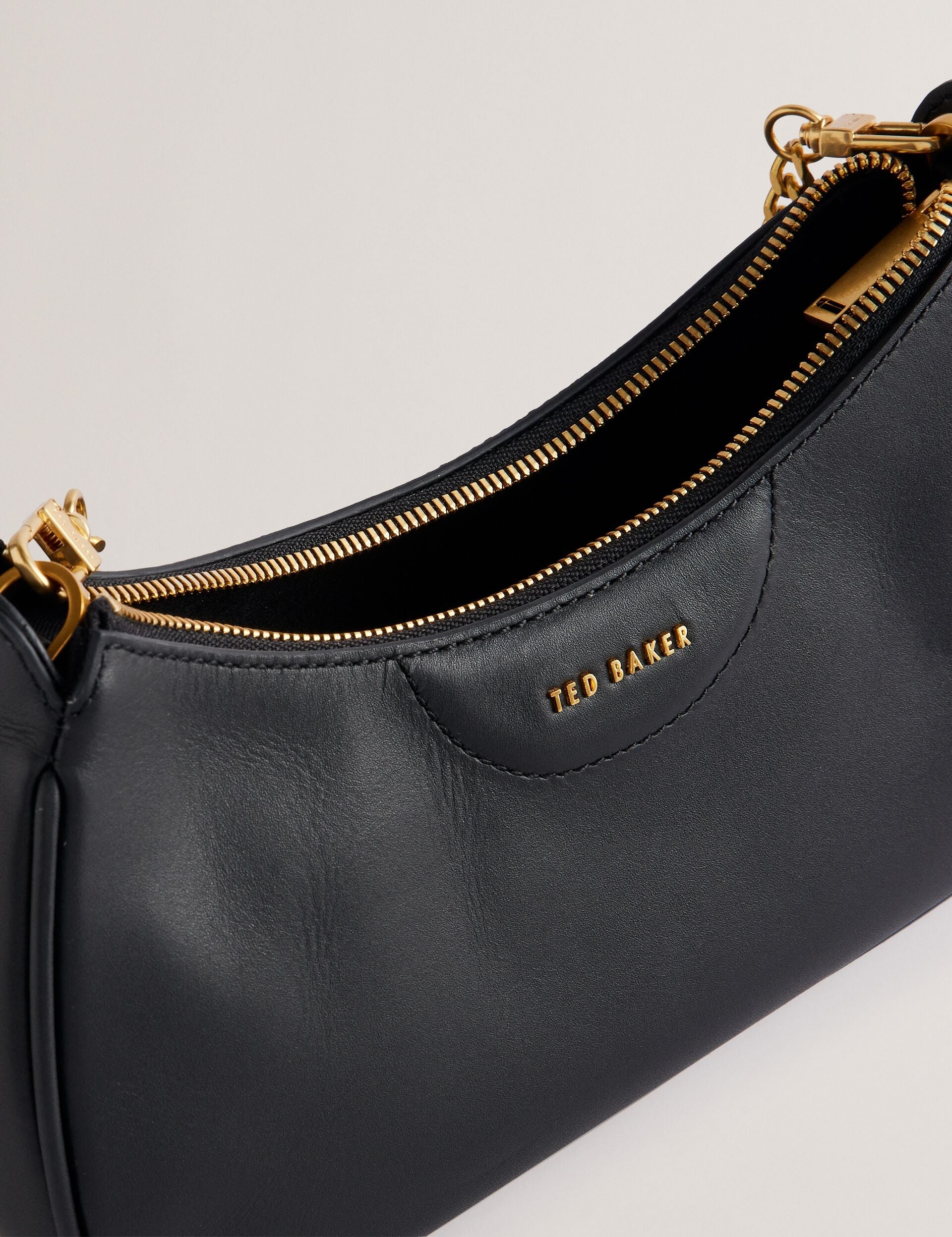 Ted Baker Essiy Leather Baguette Bag With Webbing Strap Women's