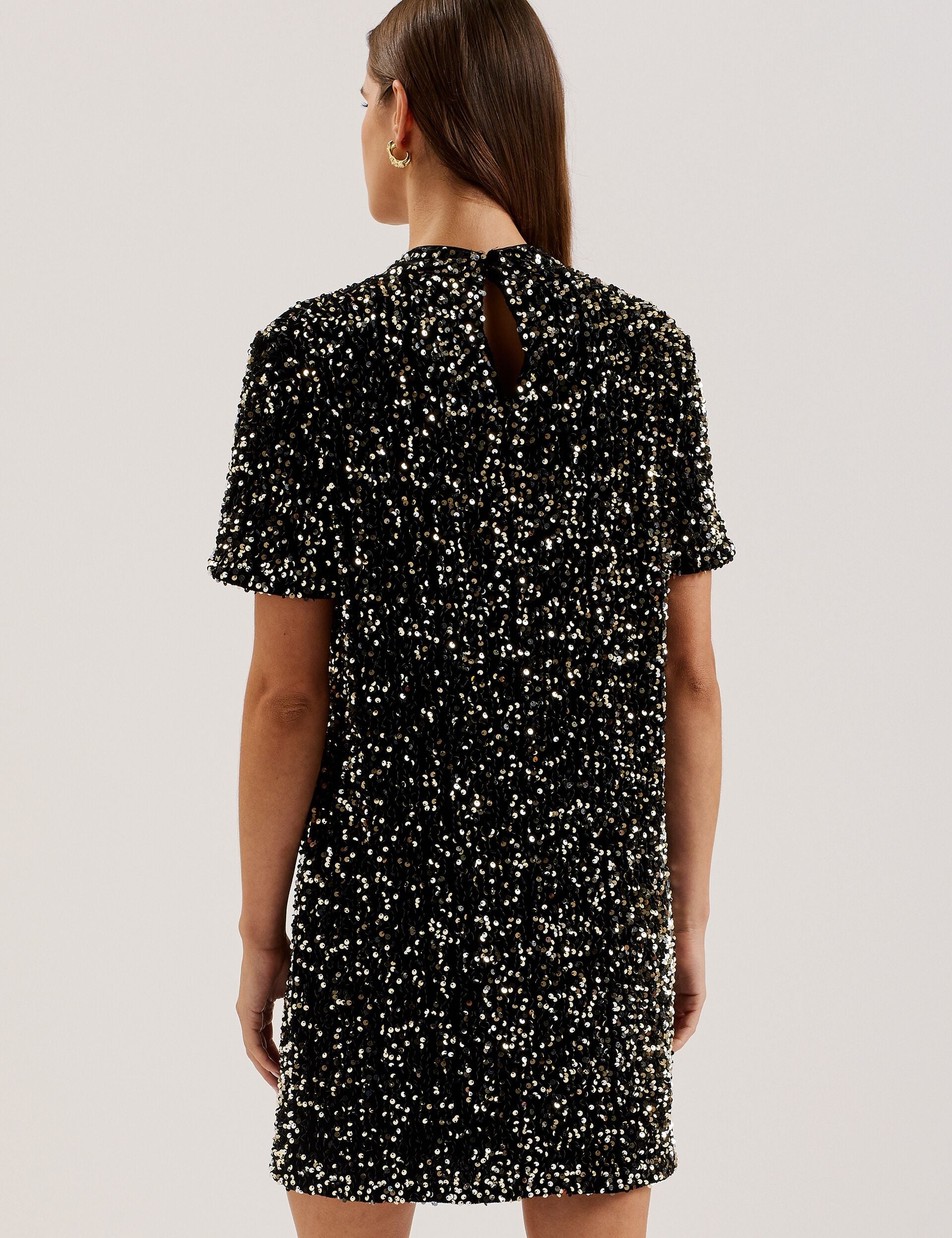 Ted Baker Audriyy Sequin Embellished Velvet Shift Dress Women's