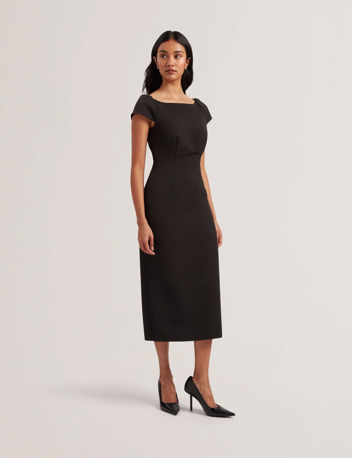 Ted Baker Sassari Tailored Cap Sleeve Column Midi Dress Women's