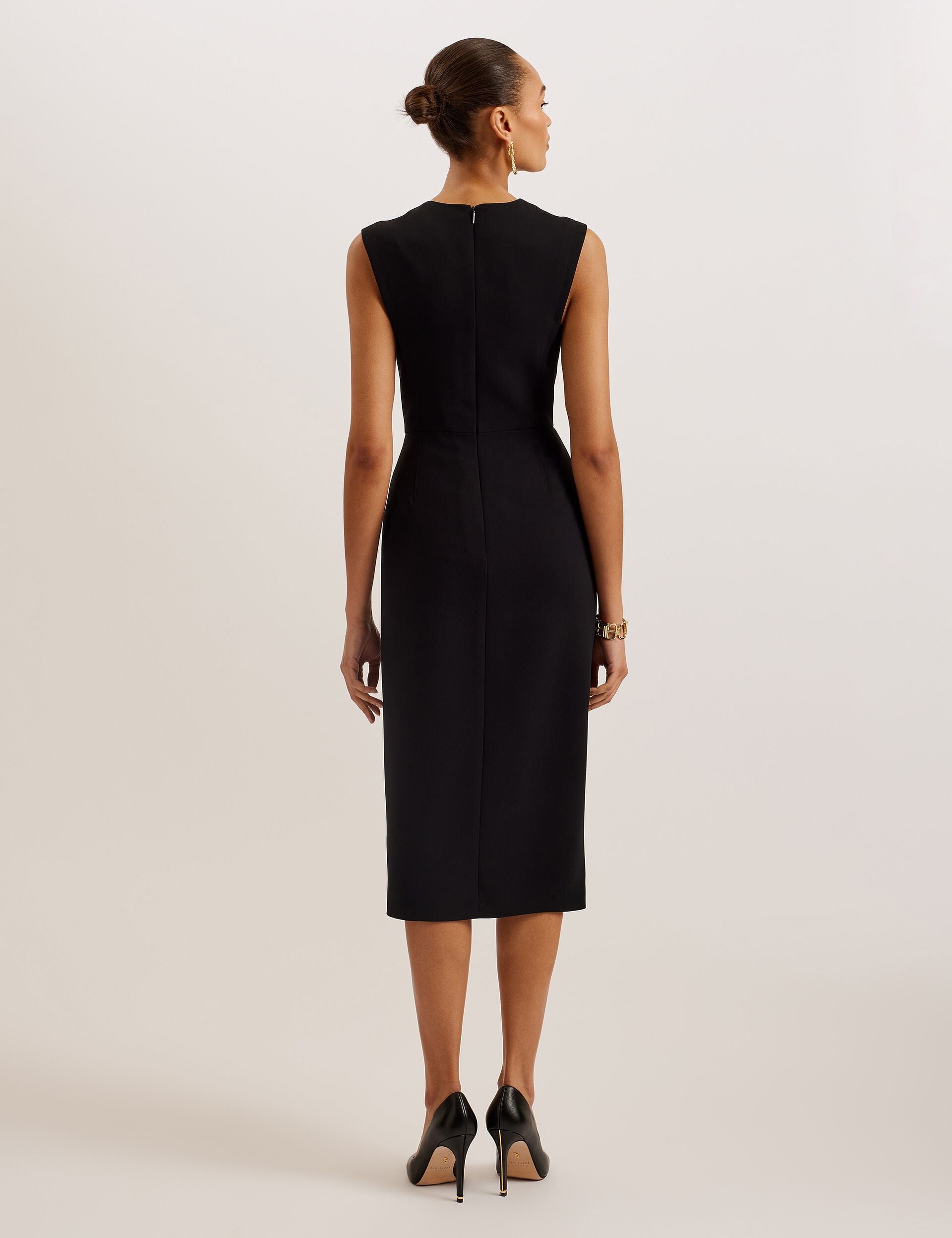 Ted Baker Manabdl Tailored Sleeveless Midi Dress With Front Split Women's