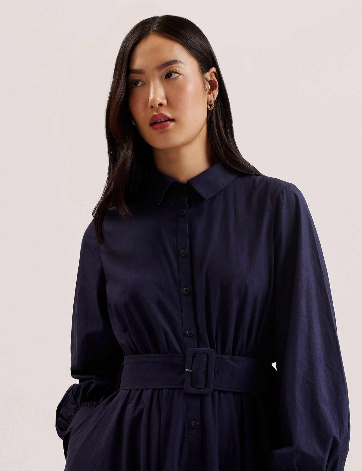 Ted Baker Ene Cotton Maxi Shirt Dress With Belt Women's