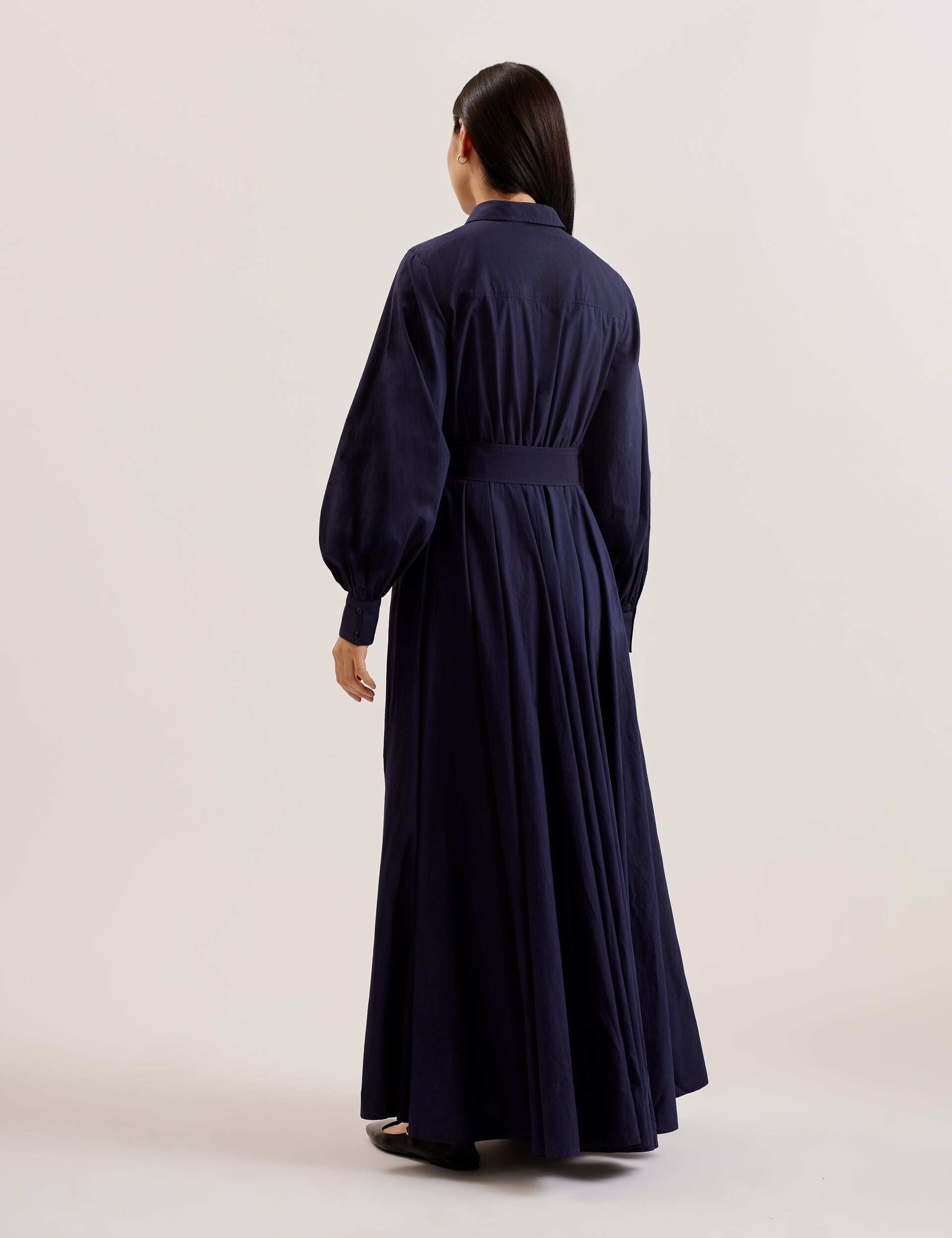 Ted Baker Ene Cotton Maxi Shirt Dress With Belt Women's