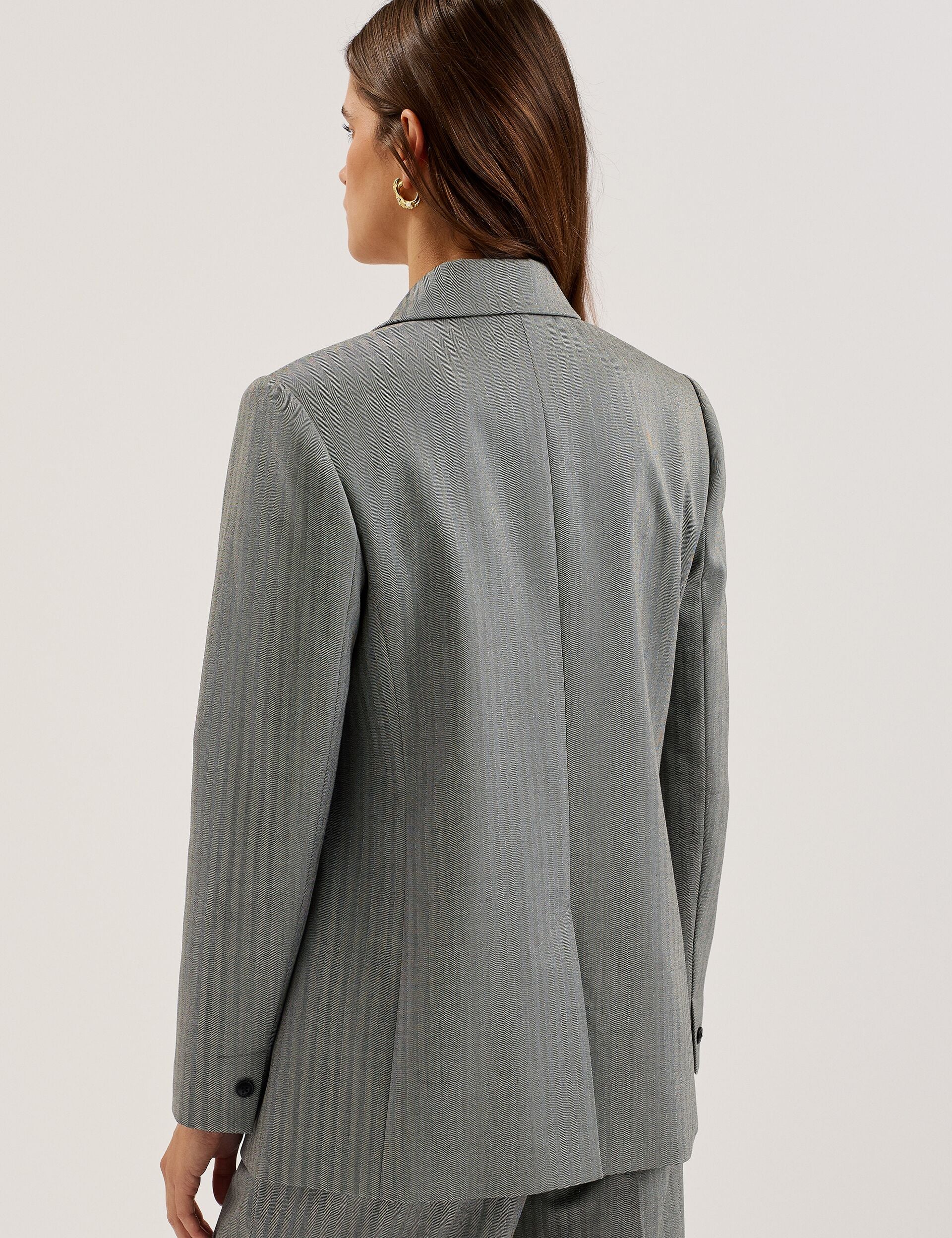 Ted Baker Koa Oversized Herringbone Single Breasted Blazer Women's