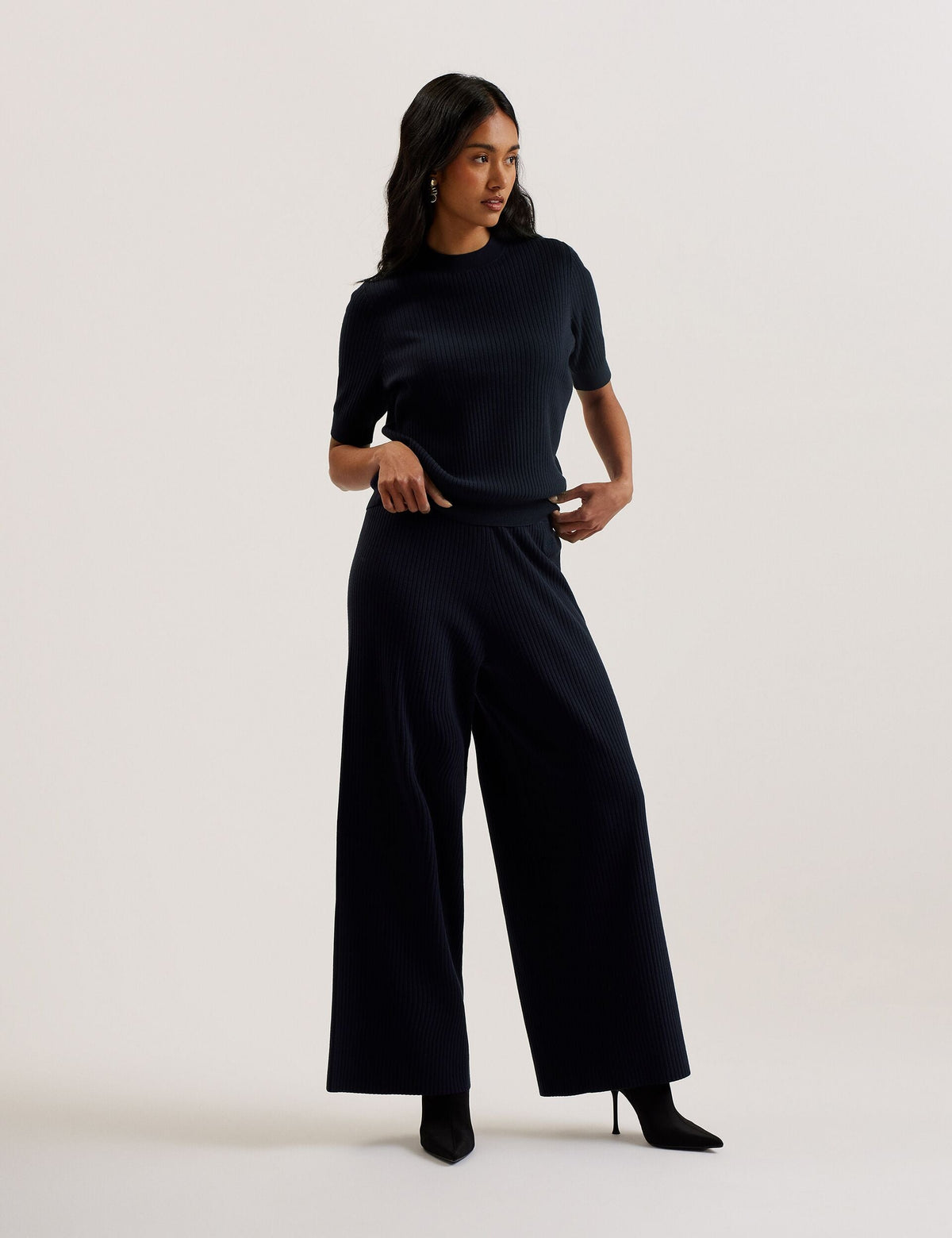 Ted Baker Ellihaa Ribbed Knit Half Sleeve Top Women's