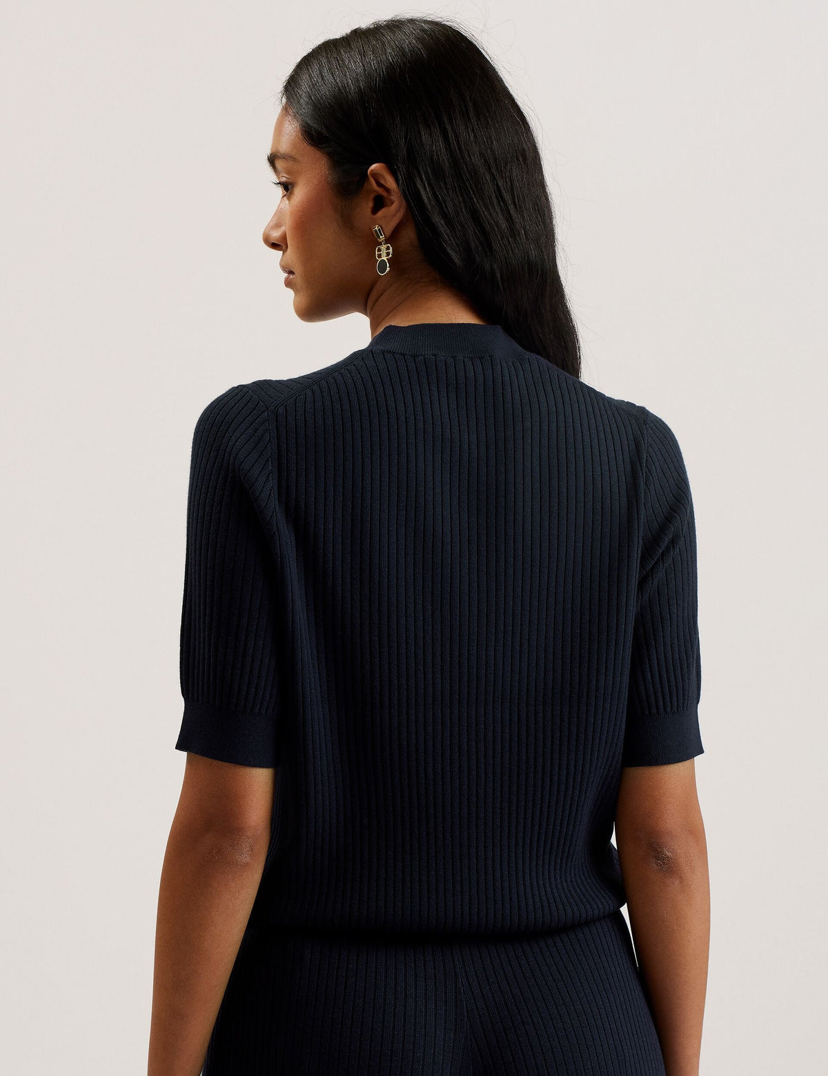 Ted Baker Ellihaa Ribbed Knit Half Sleeve Top Women's