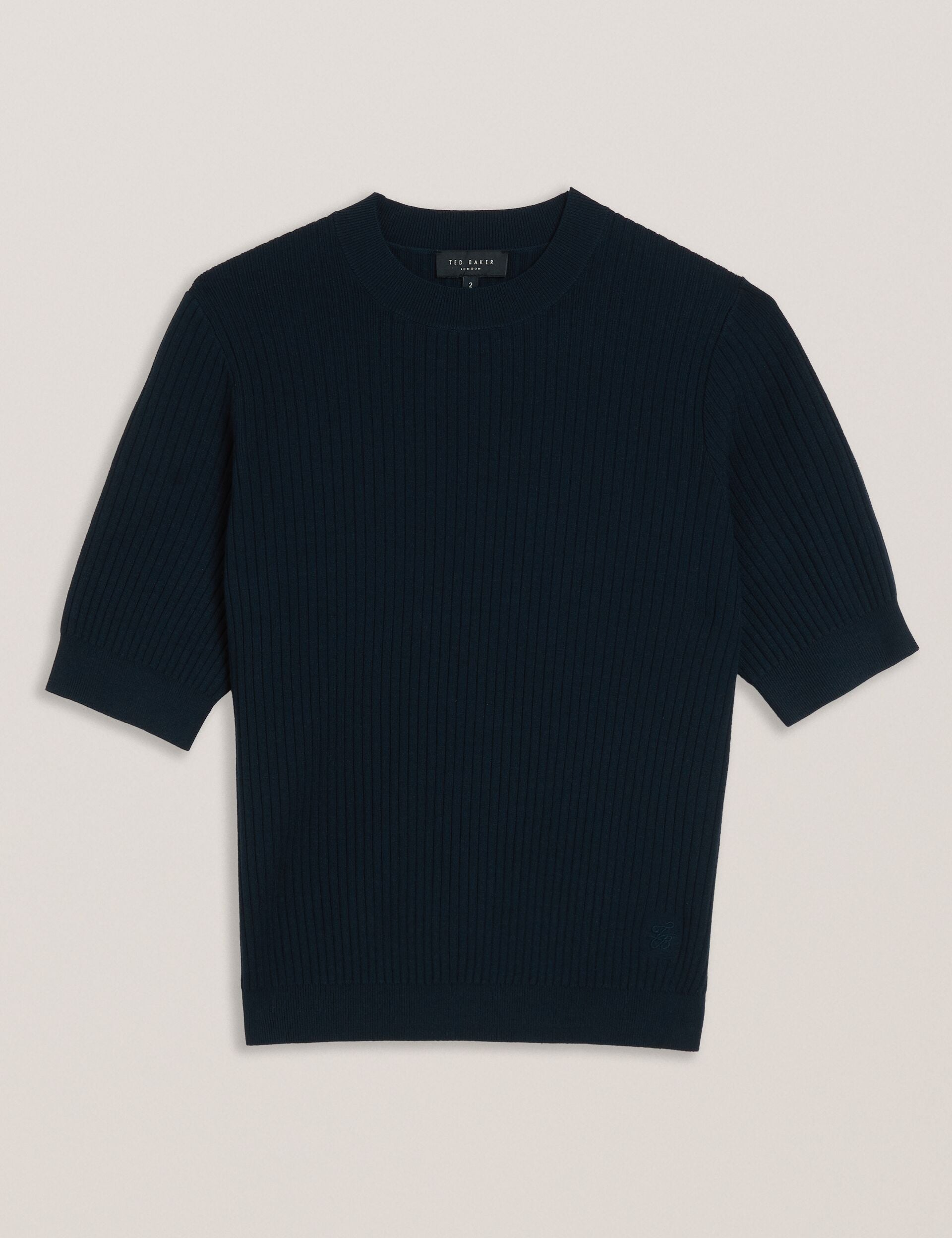 Ted Baker Ellihaa Ribbed Knit Half Sleeve Top Women's