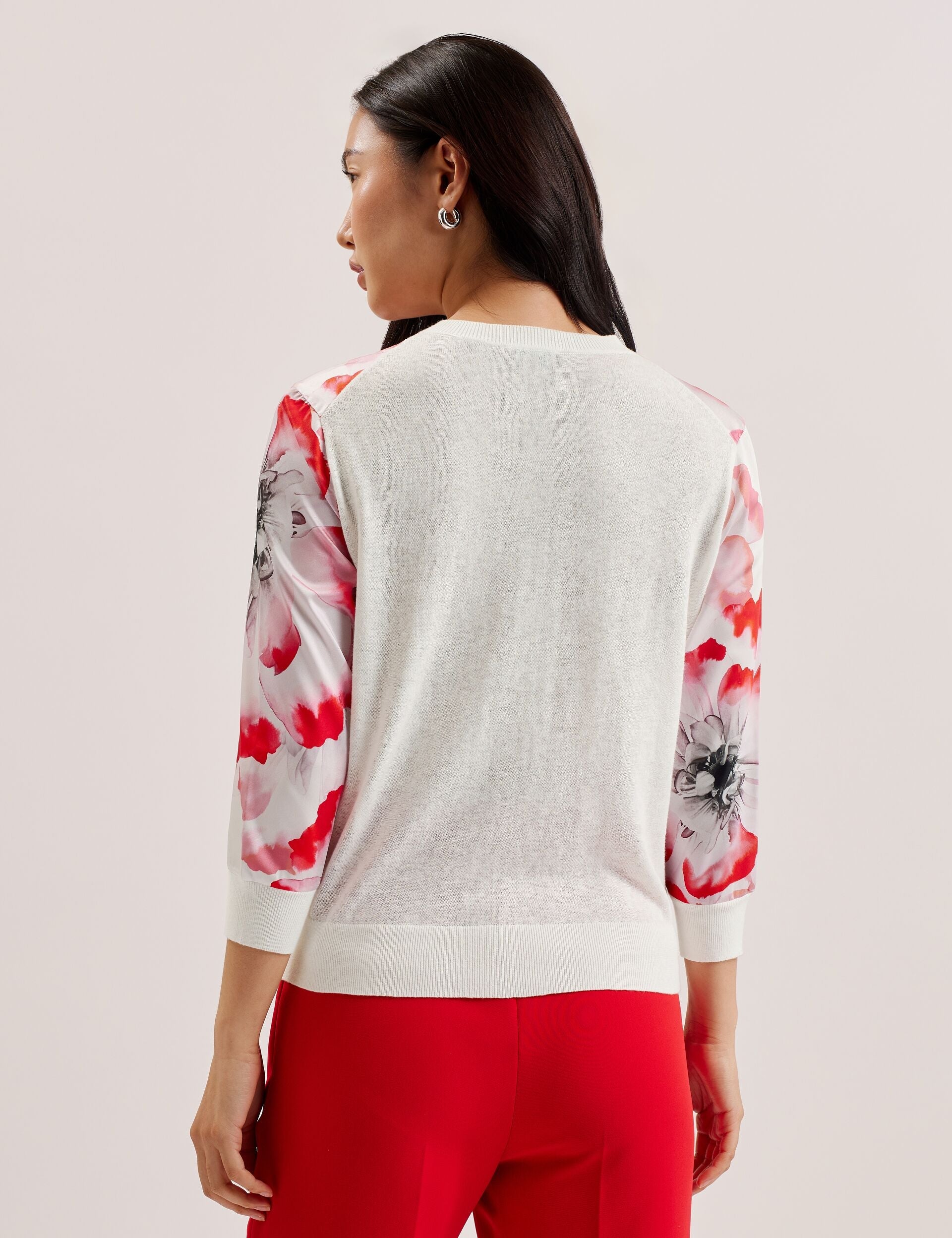 Ted Baker Darciyy Printed Front 34 Sleeve Cardigan Women's