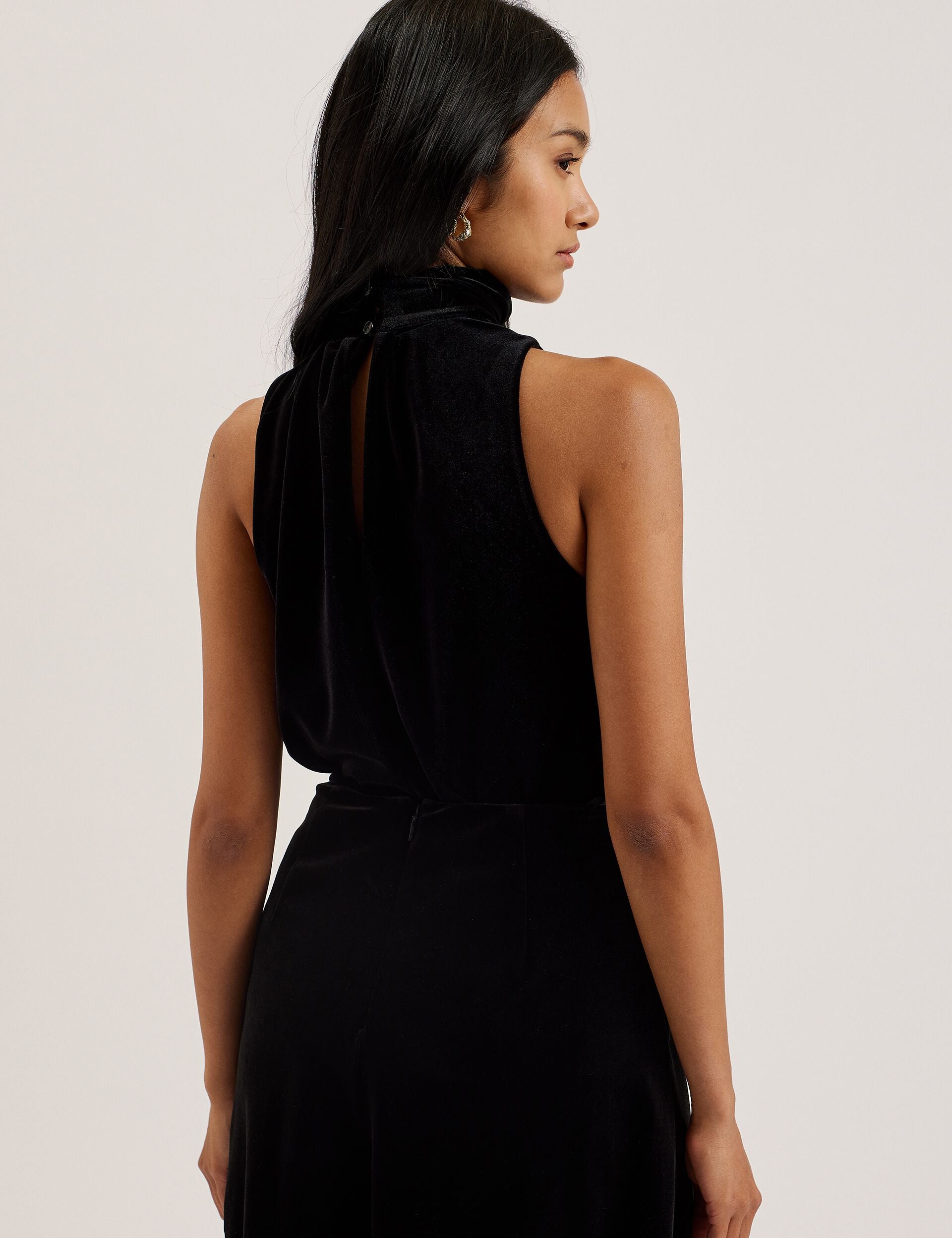 Ted Baker Nalias Velvet High Cowl Neck Sleeveless Top Women's