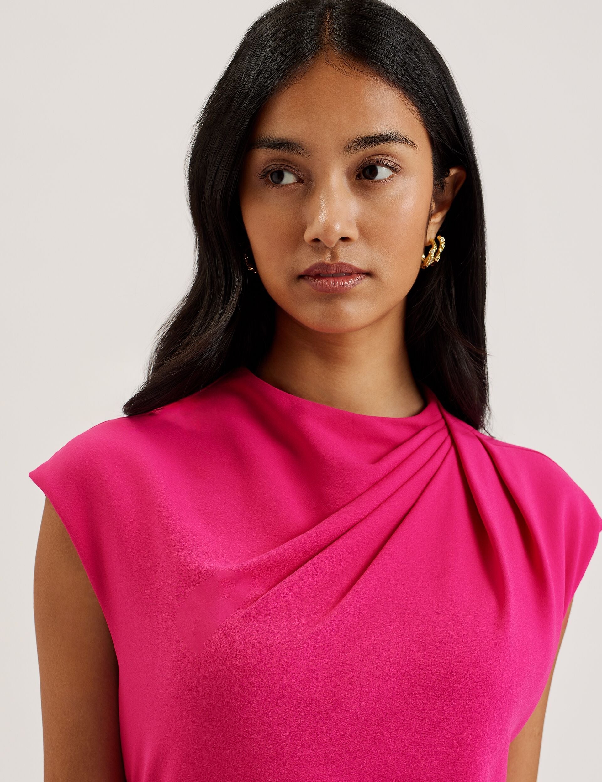 Ted Baker Ereas Drape Neckline Cap Sleeve Maxi Dress Women's