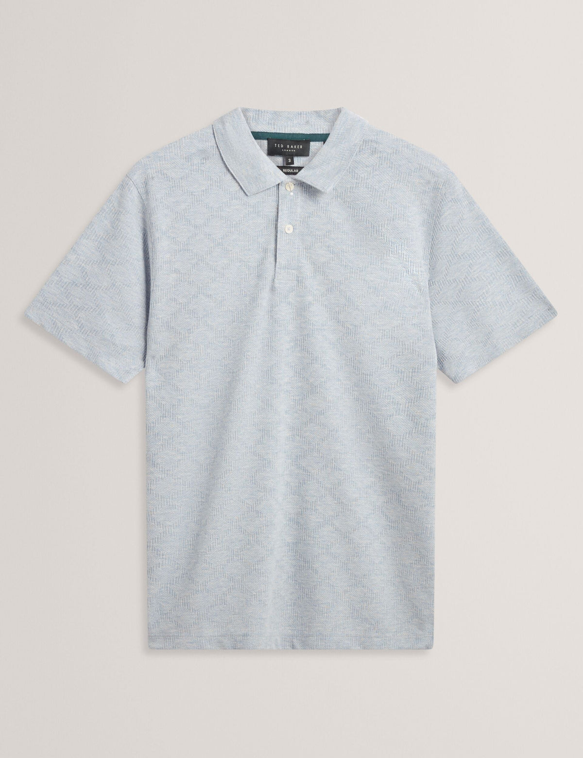 Ted Baker Dalimi Diamond Jacquard Short Sleeve Polo