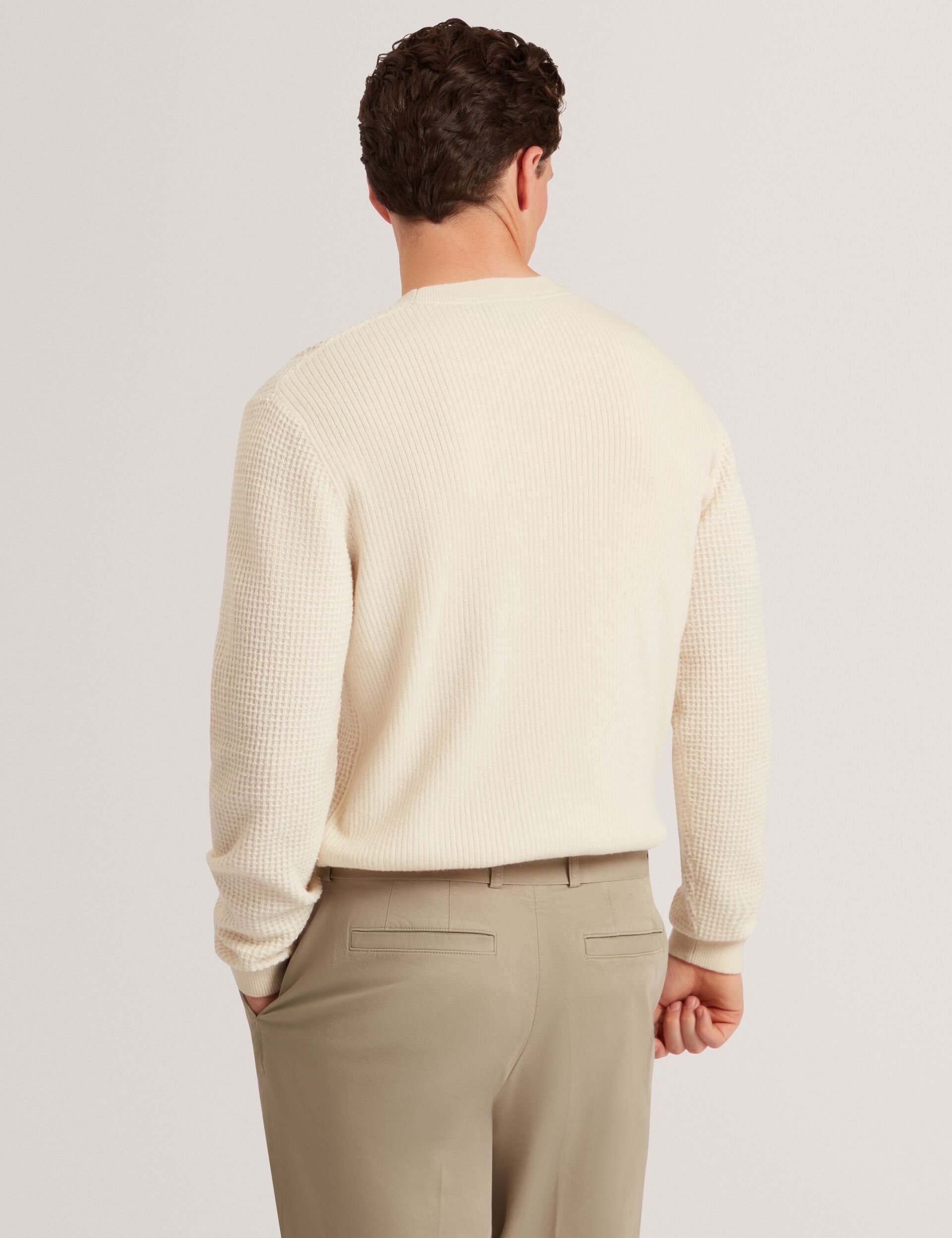 Ted Baker Clacx Waffle Knit Crew Neck Jumper