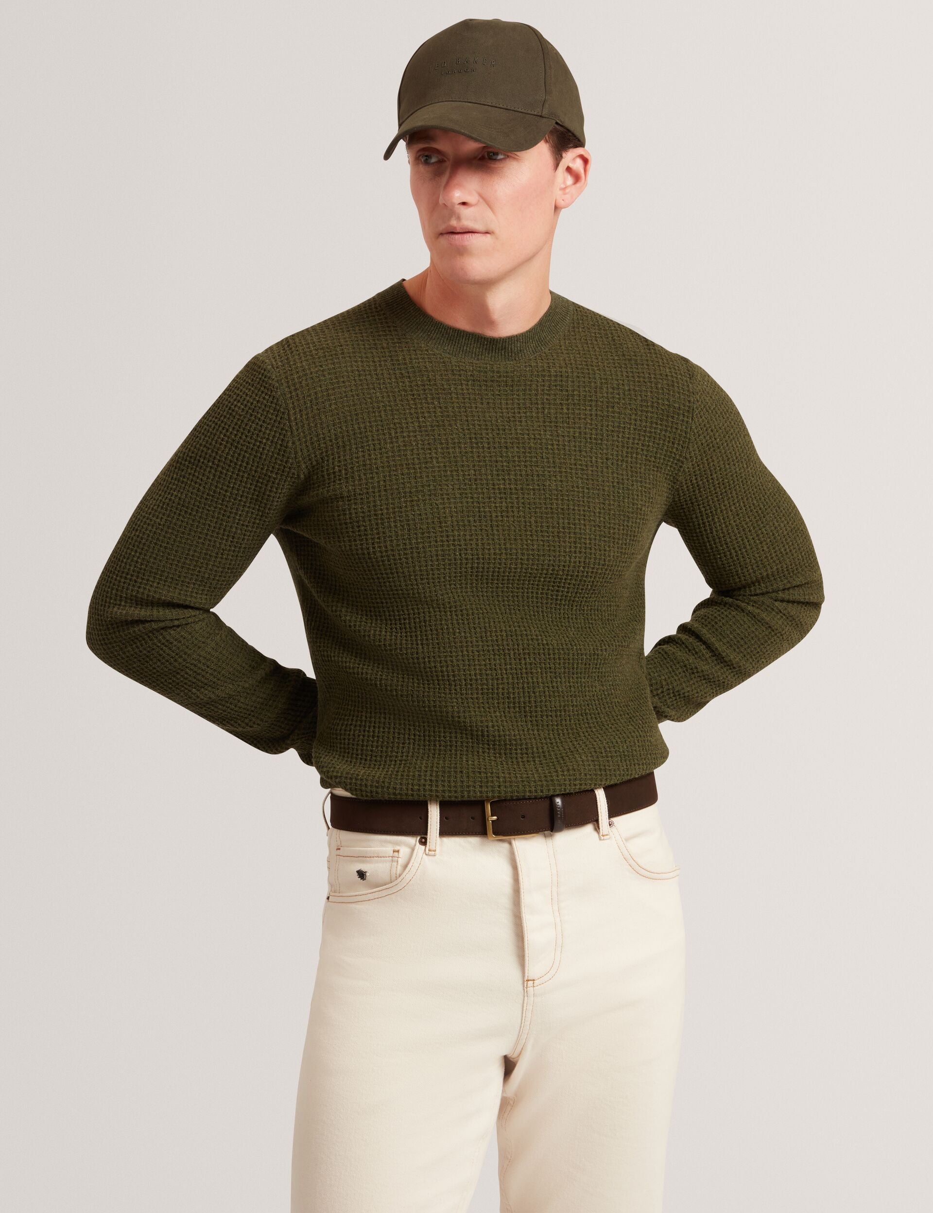 Ted Baker Clacx Waffle Knit Crew Neck Jumper