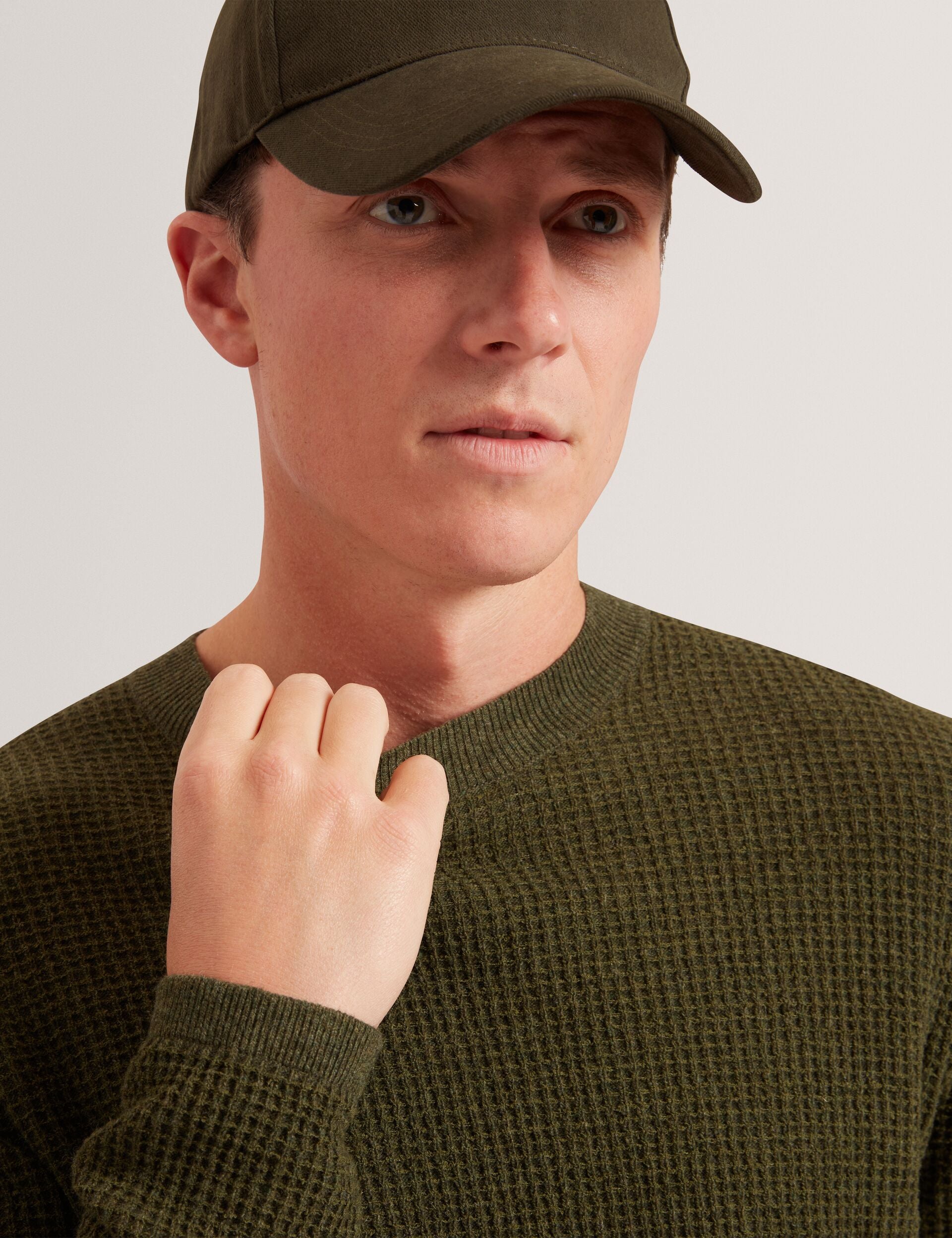 Ted Baker Clacx Waffle Knit Crew Neck Jumper