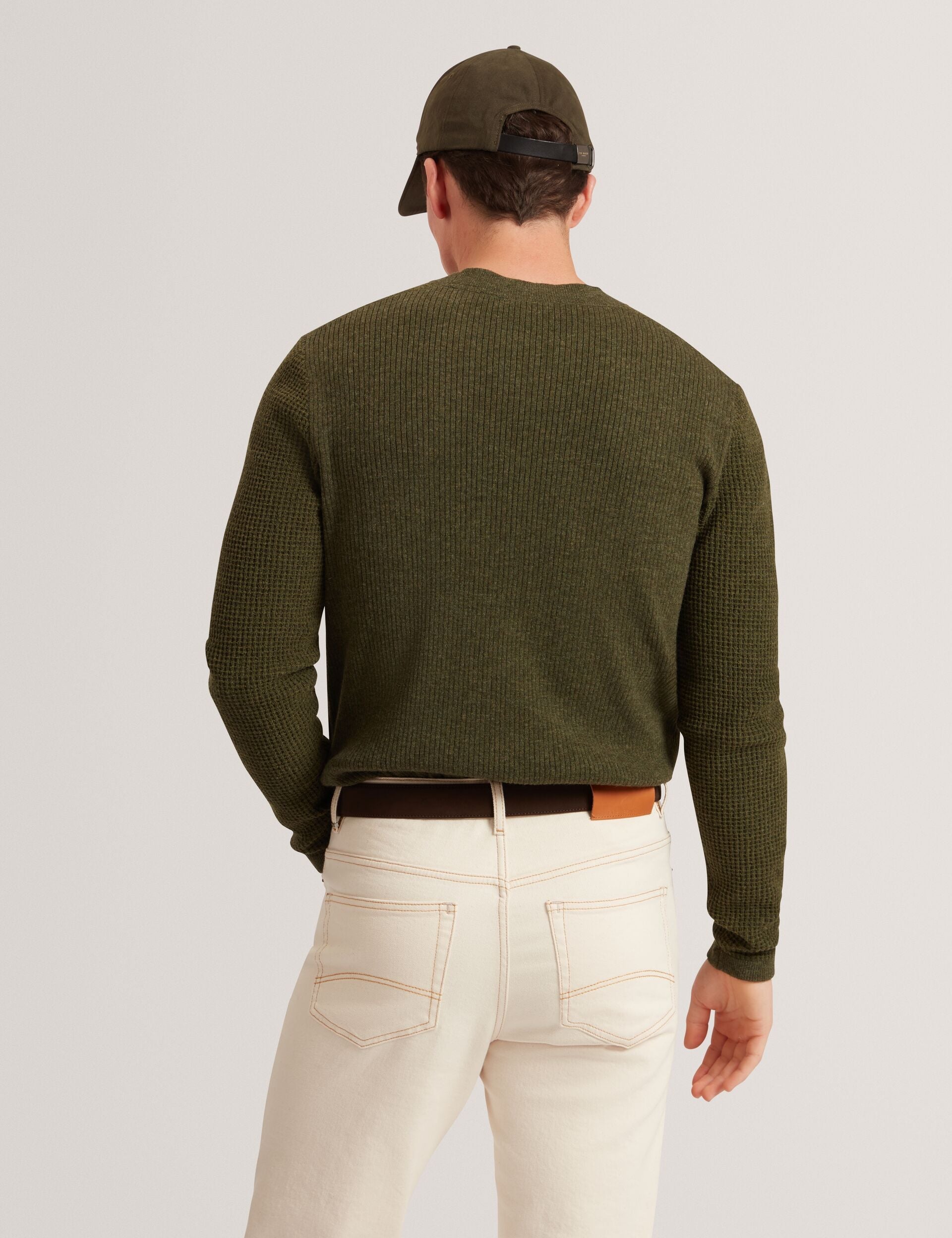 Ted Baker Clacx Waffle Knit Crew Neck Jumper
